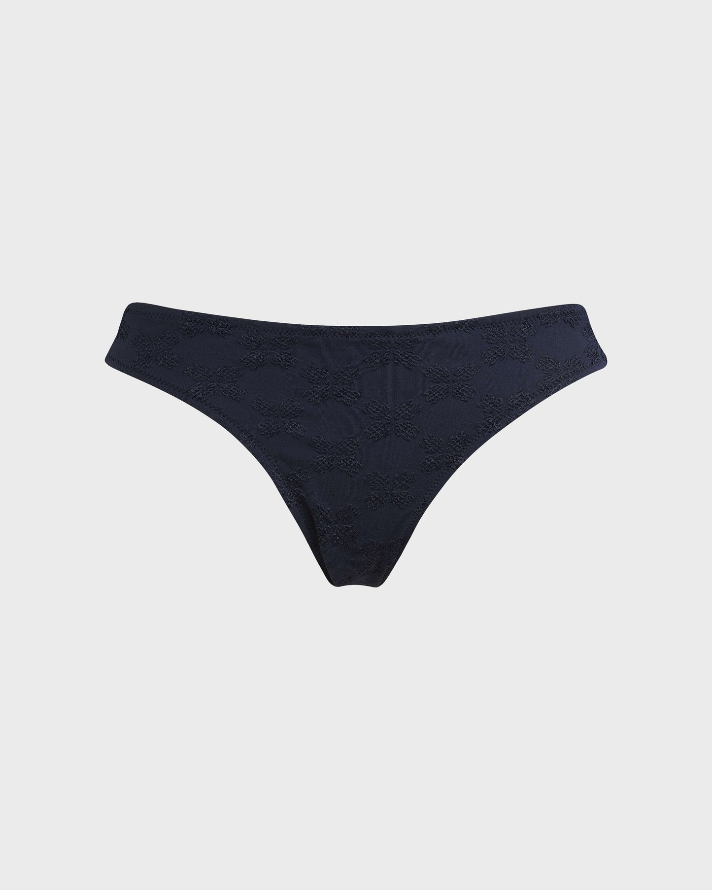Vilebrequin Women Midi Brief Bikini Bottom Turtles Monogram - Blue Navy