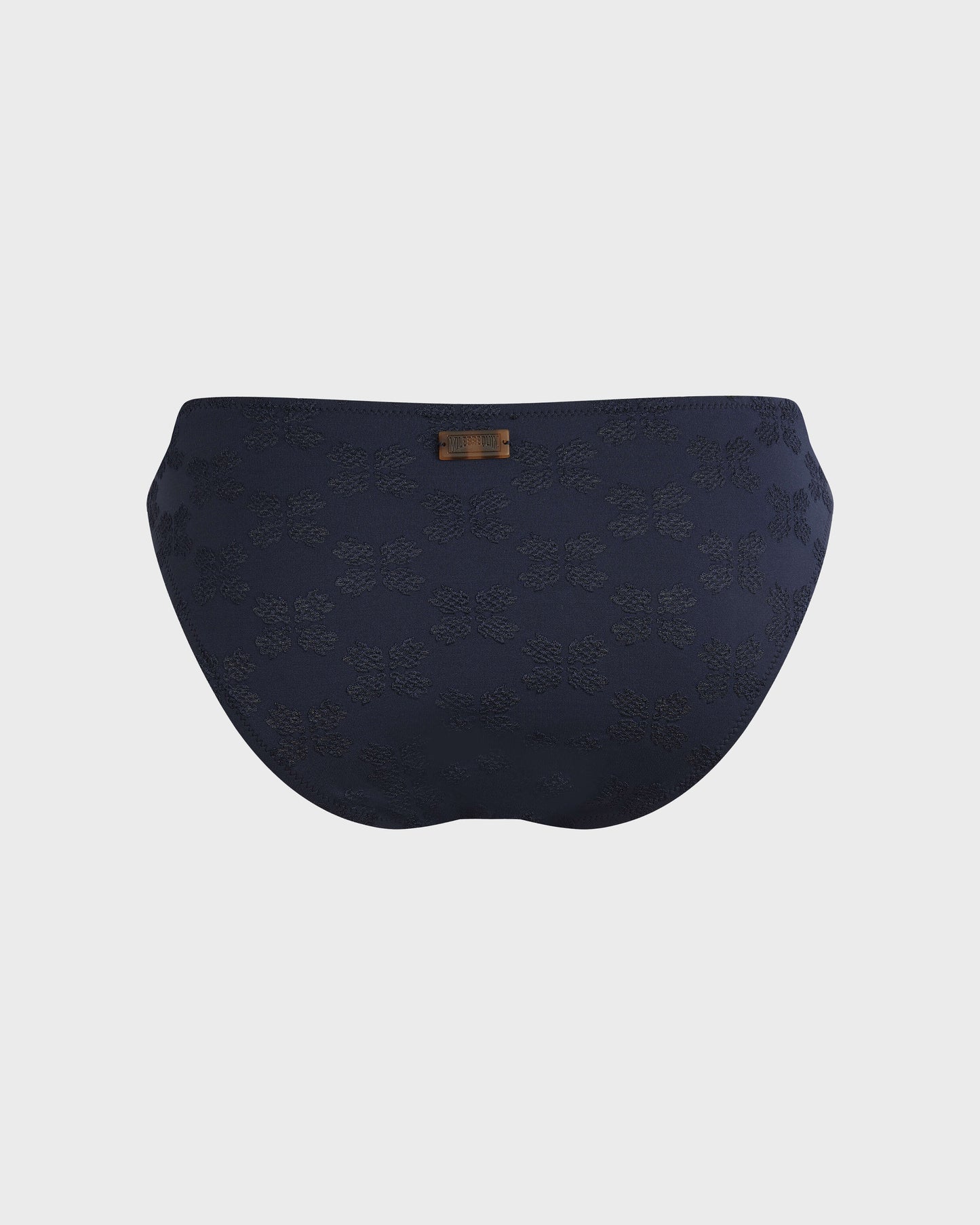 Vilebrequin Women Midi Brief Bikini Bottom Turtles Monogram - Blue Navy