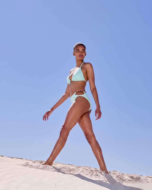 Vilebrequin Women High-waisted Bikini Bottom Solid - Blue Oxygene