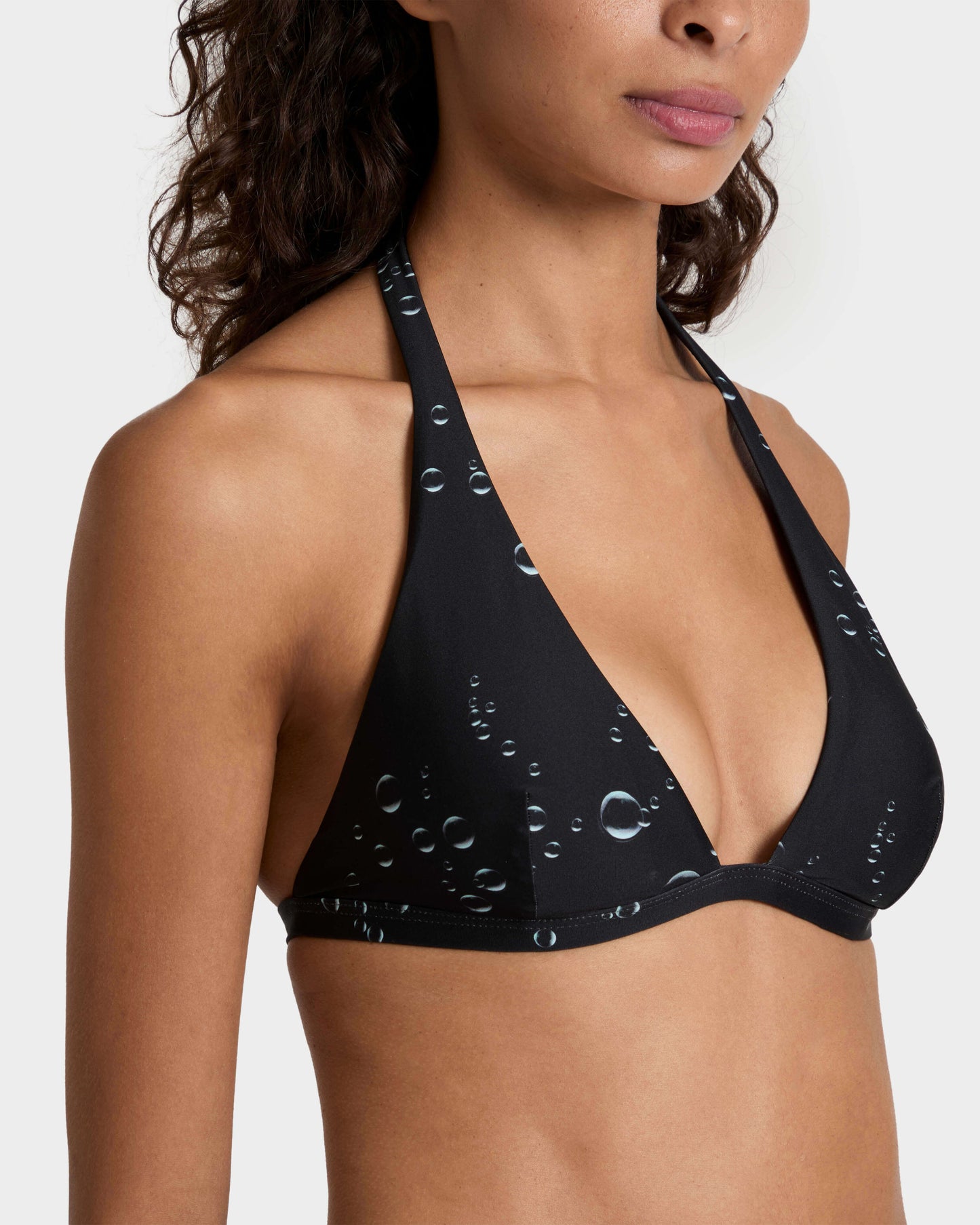 Vilebrequin Women Halter Bikini Top Bubble 3D - Black