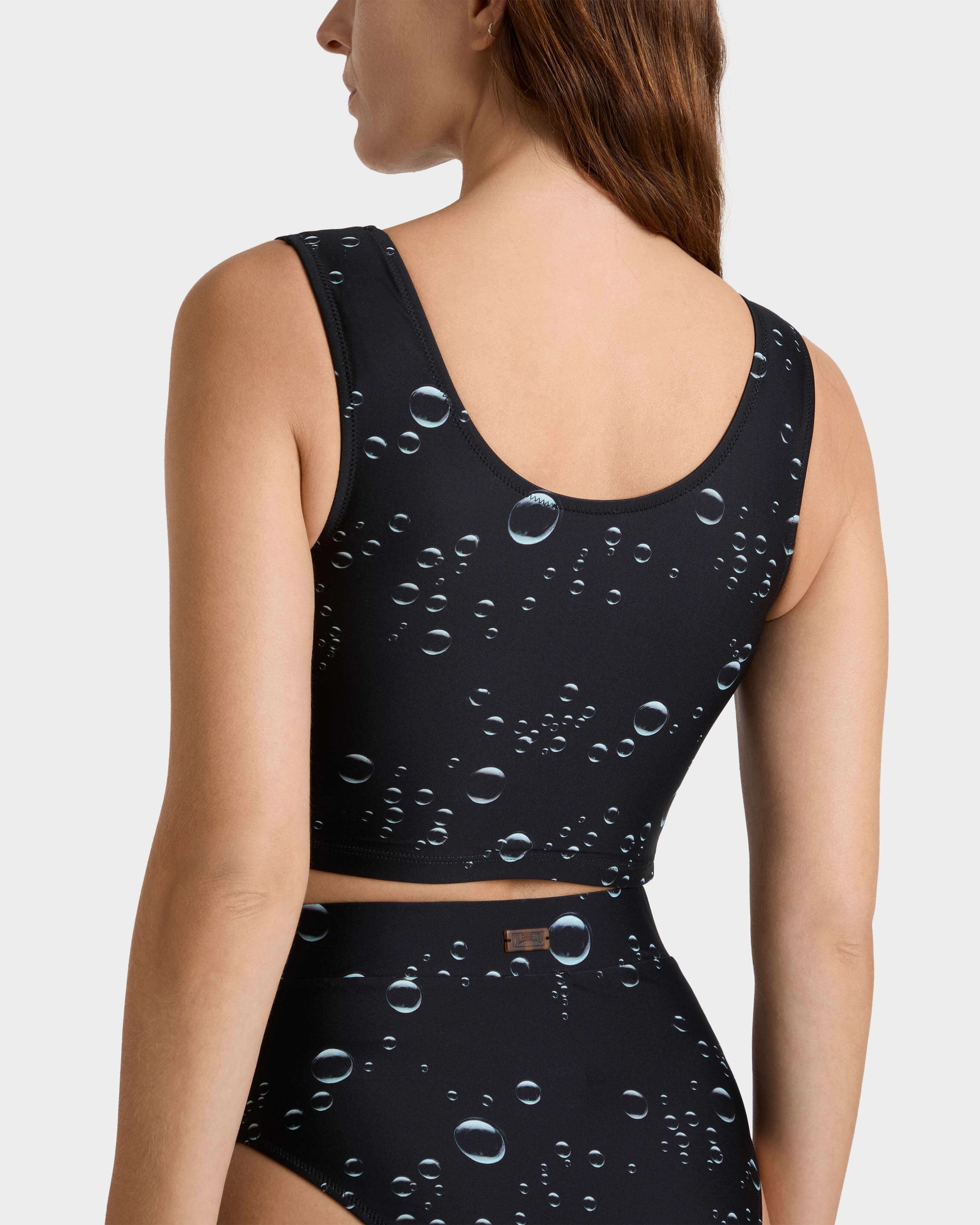 Vilebrequin Women Tankini Top Bubble 3D - Black