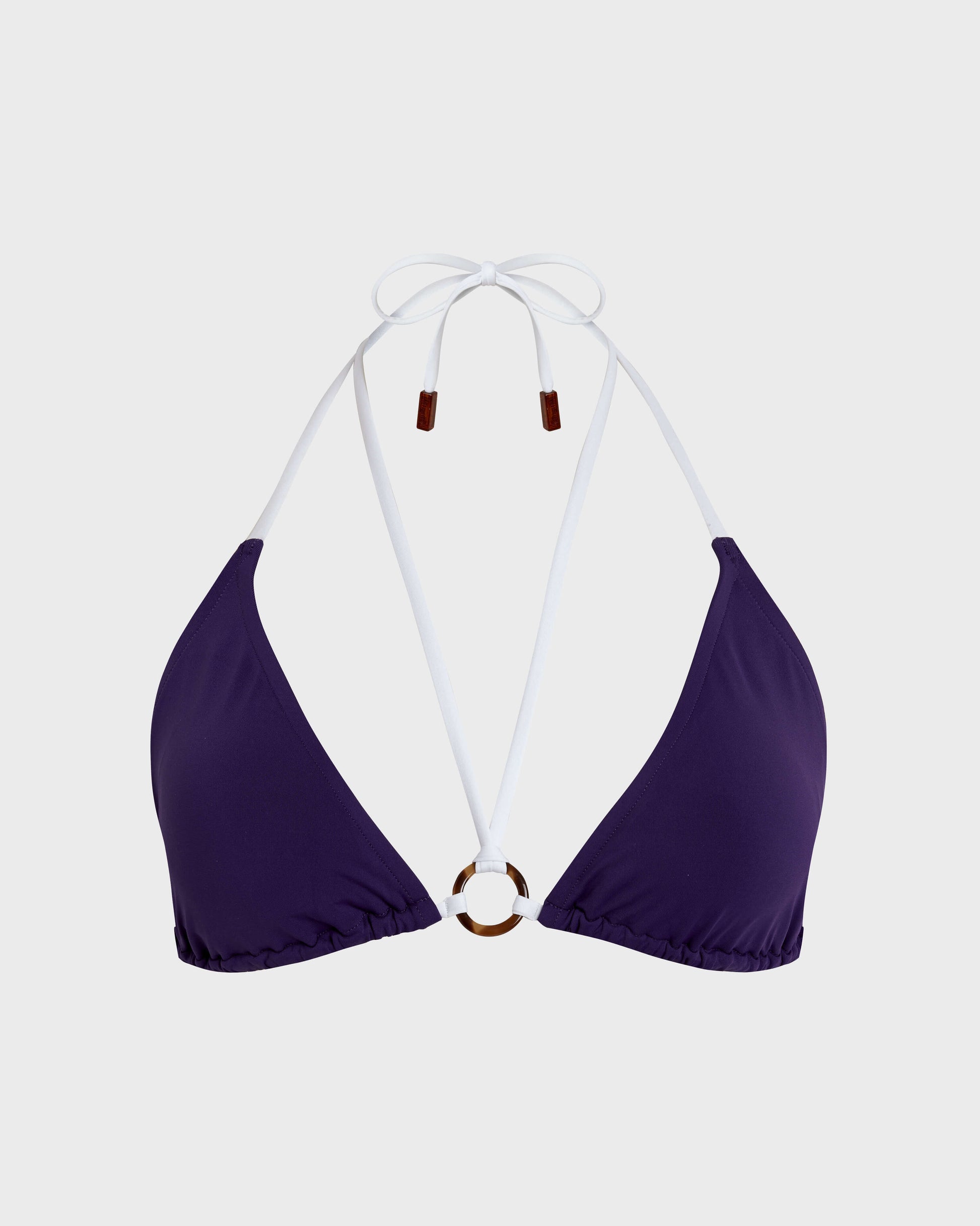 Vilebrequin Women Triangle Bikini Top Solid - Purple Violette