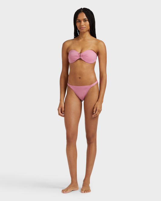 Vilebrequin Women Tanga Bikini Bottom Solid - Pink Boudoir