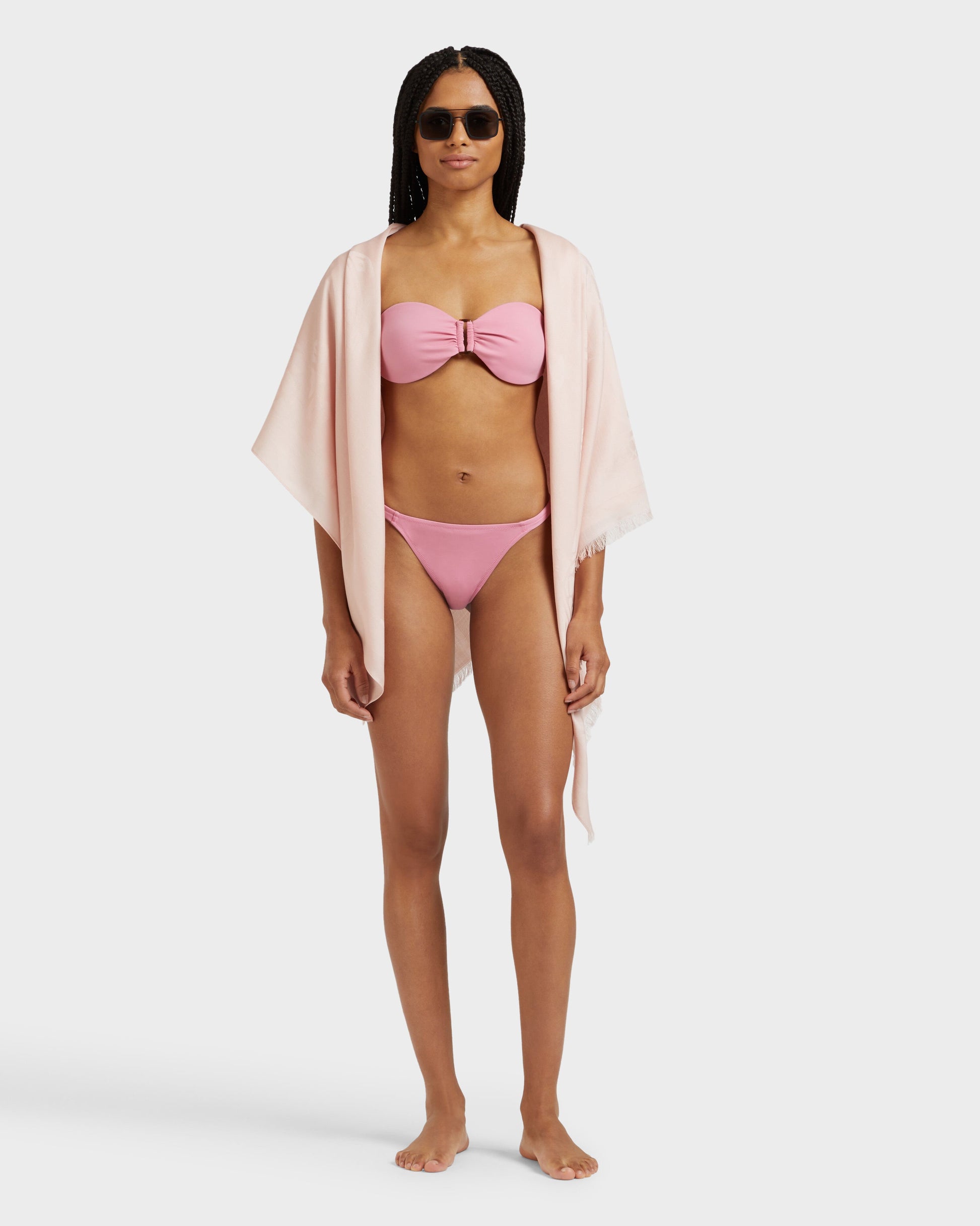 Vilebrequin Women Tanga Bikini Bottom Solid - Pink Boudoir