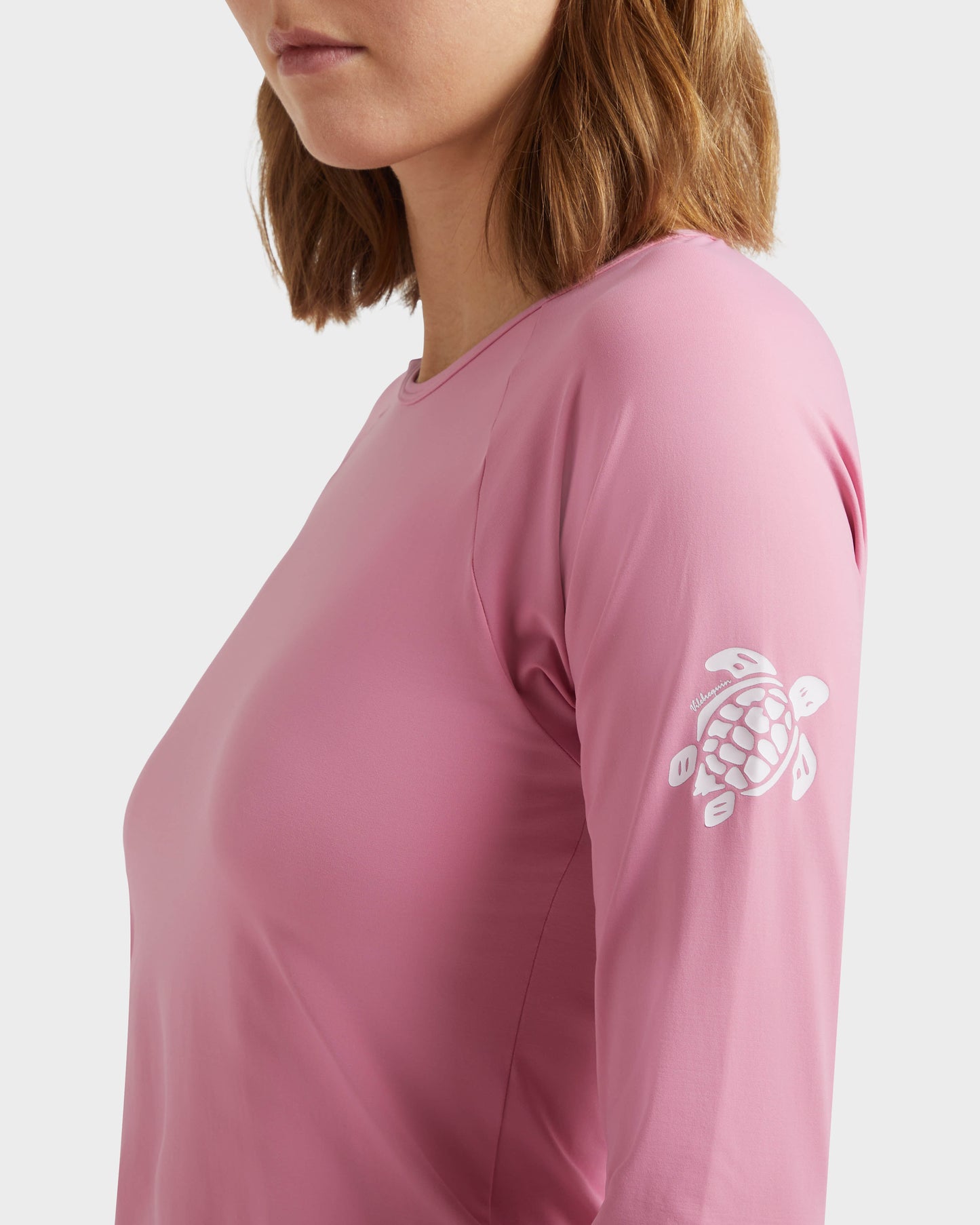 Vilebrequin Women Long Sleeves Rashguard Top Solid - Pink Boudoir