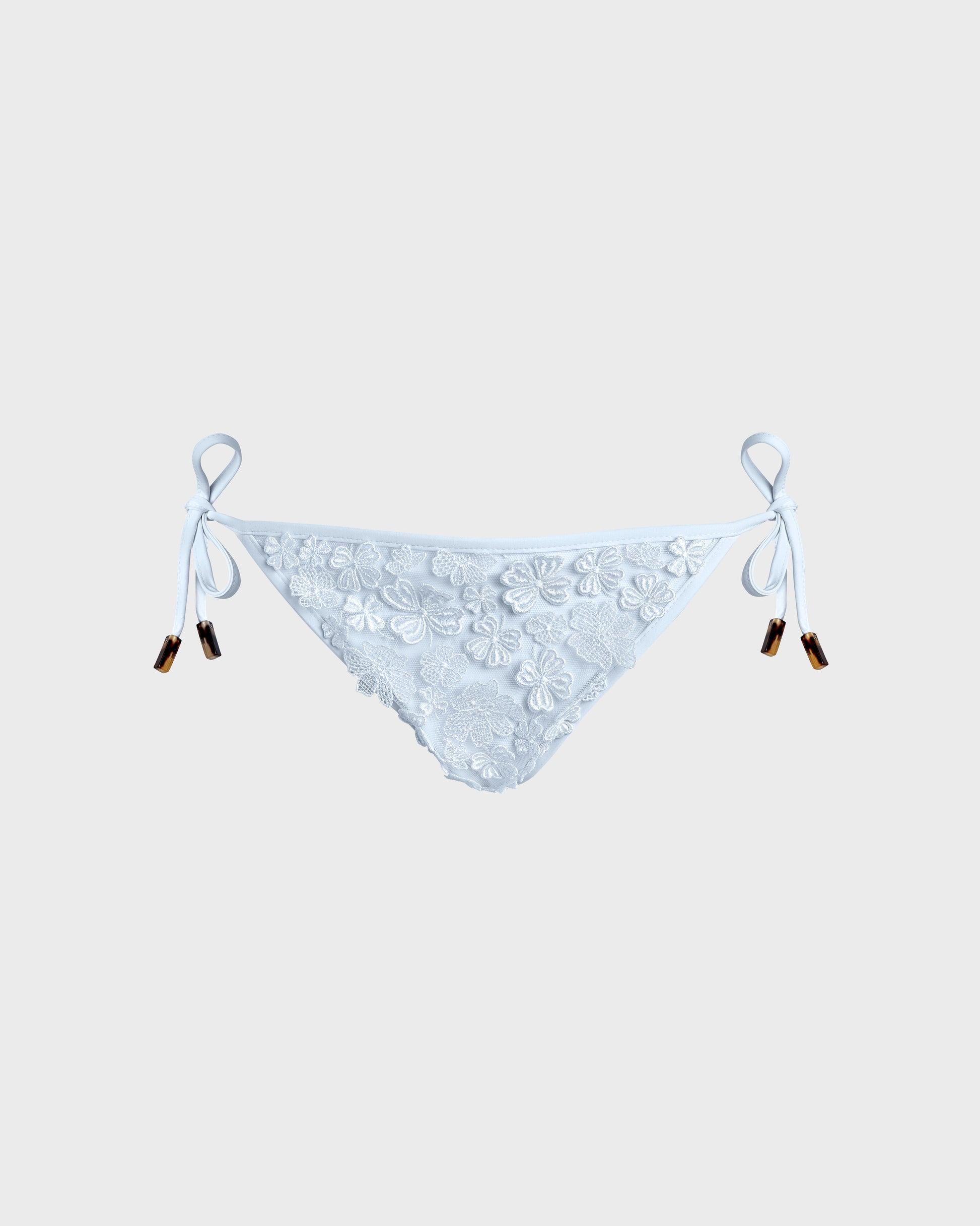 Vilebrequin Women Bikini Bottom Embroidered Guipure Florale - White