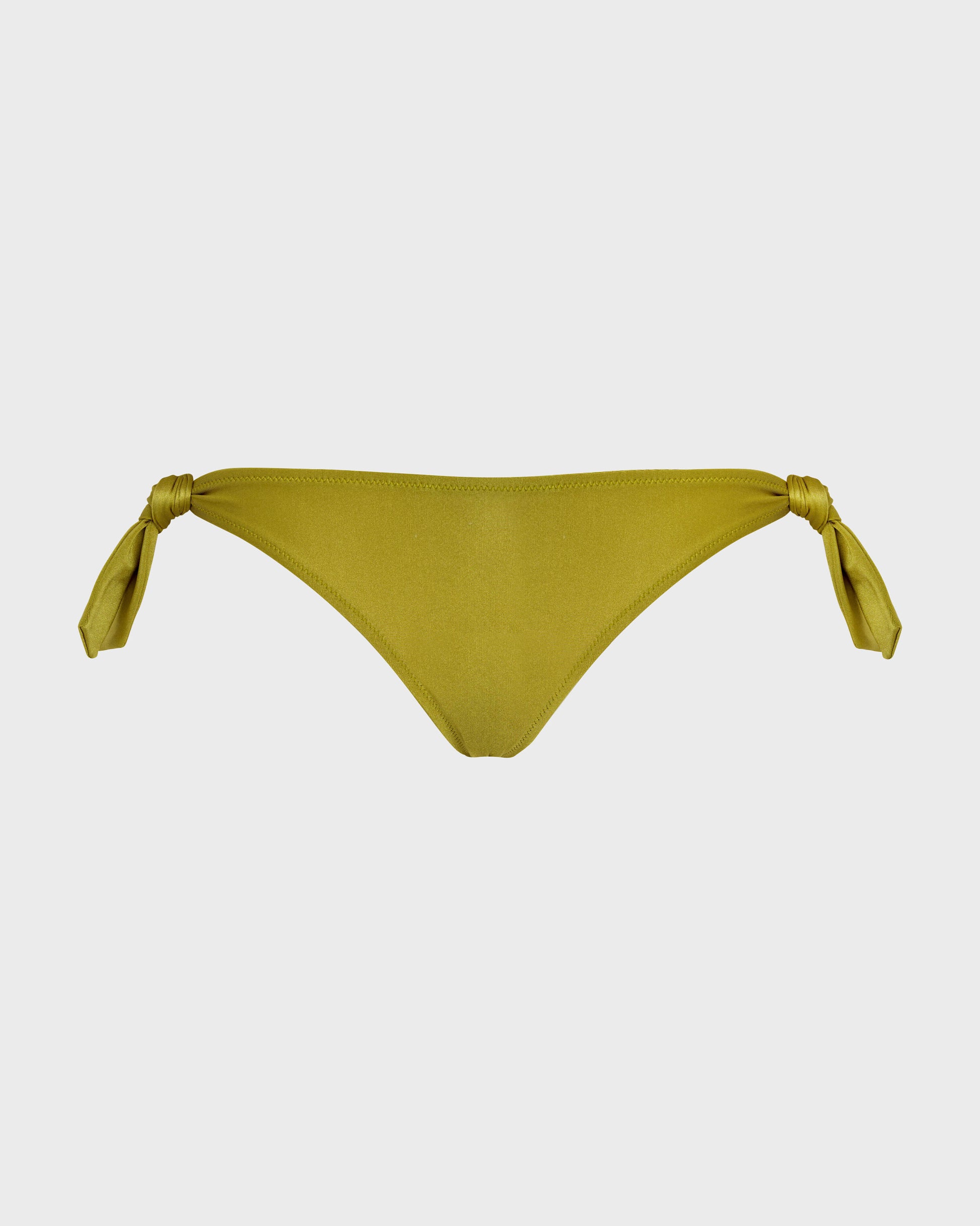 Vilebrequin Women Solid Stretch Shiny Bikini Bottom - Green Wormwood