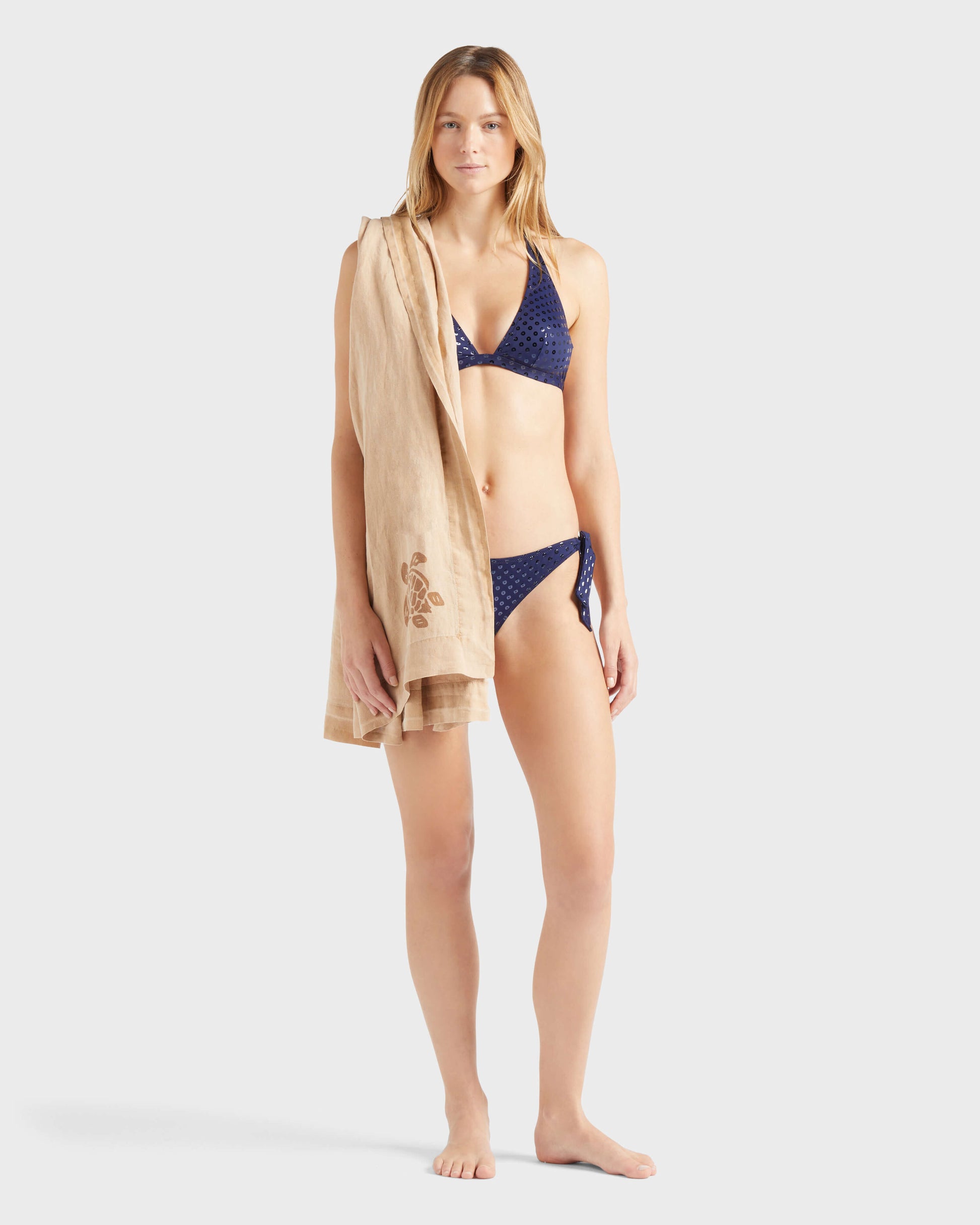 Vilebrequin Women Halter Bikini Top Relief Sparkling - Blue Navy