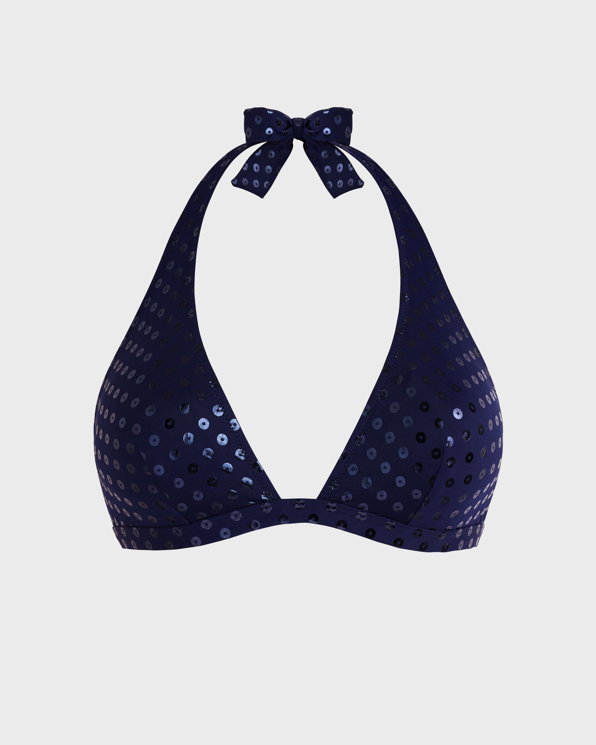 Vilebrequin Women Halter Bikini Top Relief Sparkling - Blue Navy