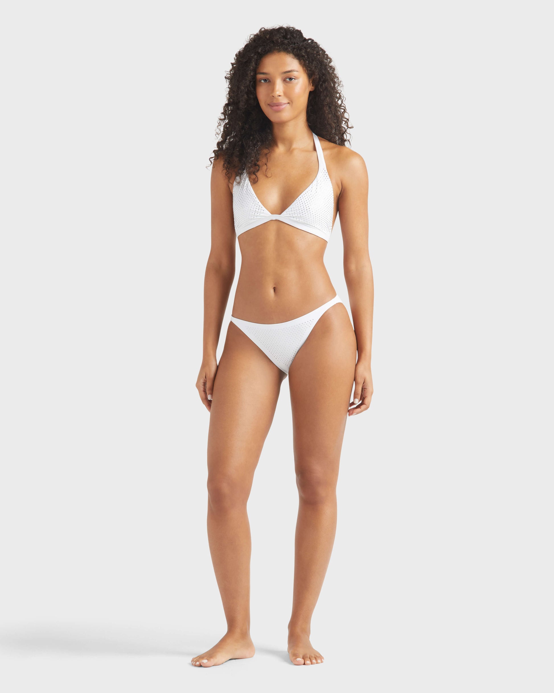 Vilebrequin Women Mini brief Bikini Bottom Strass - White
