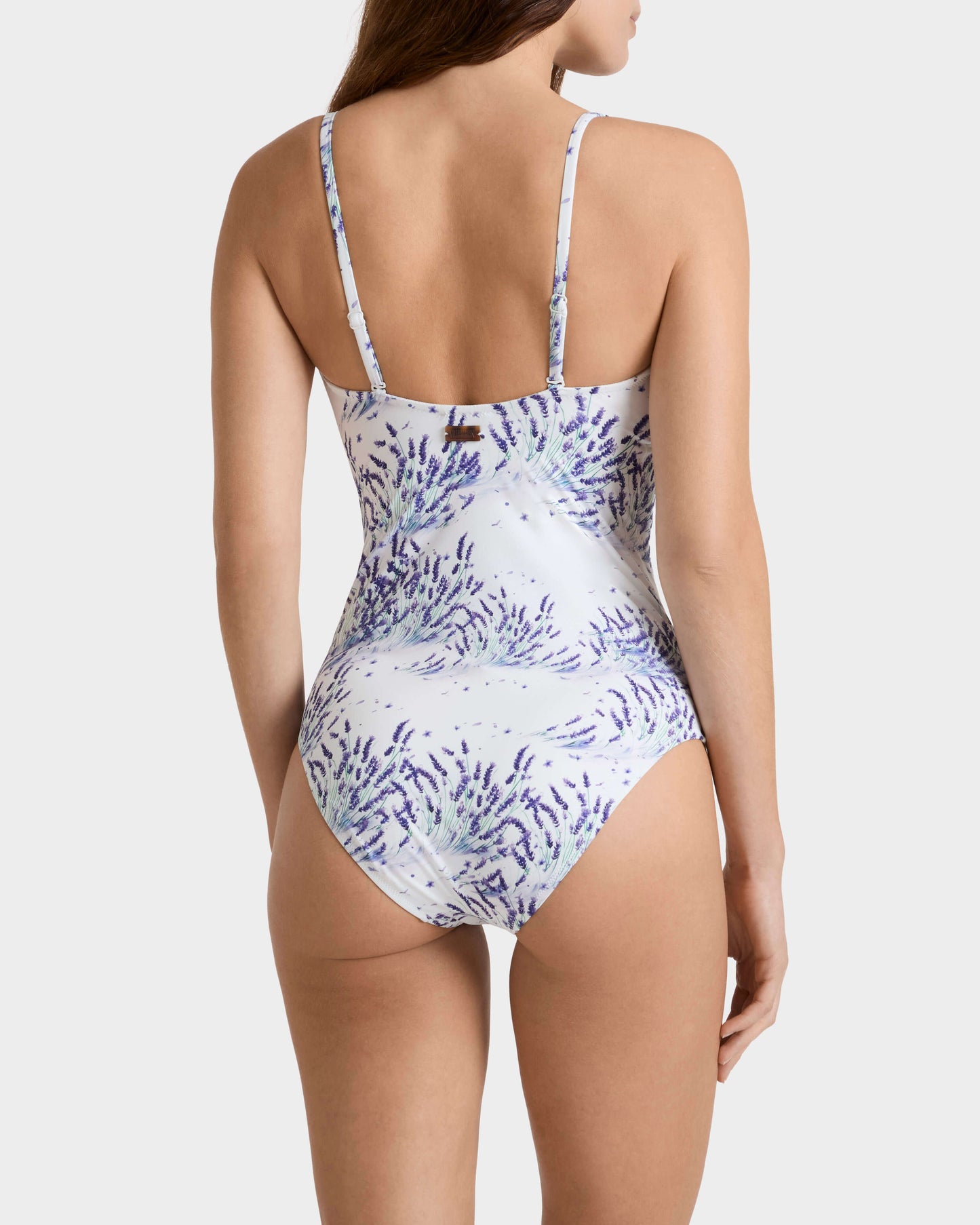 Vilebrequin Women Bandeau One-piece Swimsuit Lavender - White