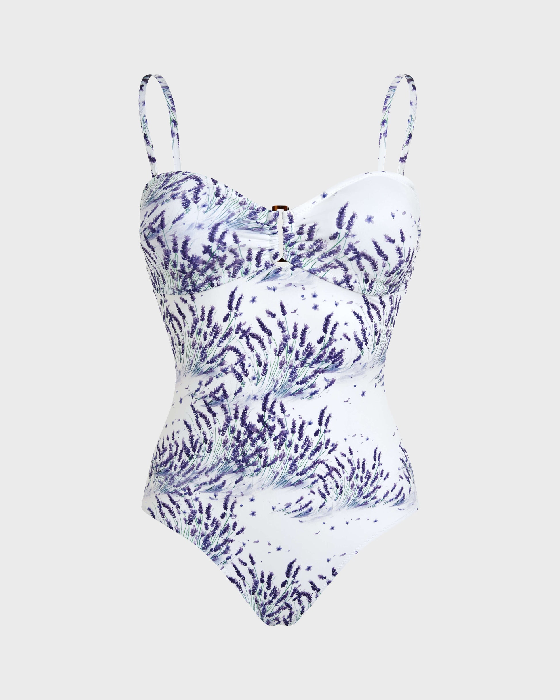 Vilebrequin Women Bandeau One-piece Swimsuit Lavender - White