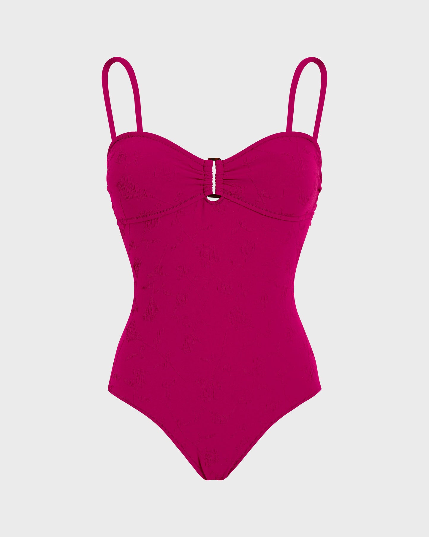 Vilebrequin Women Jacquard One-piece Swimsuit Roses - Red Crimson purple