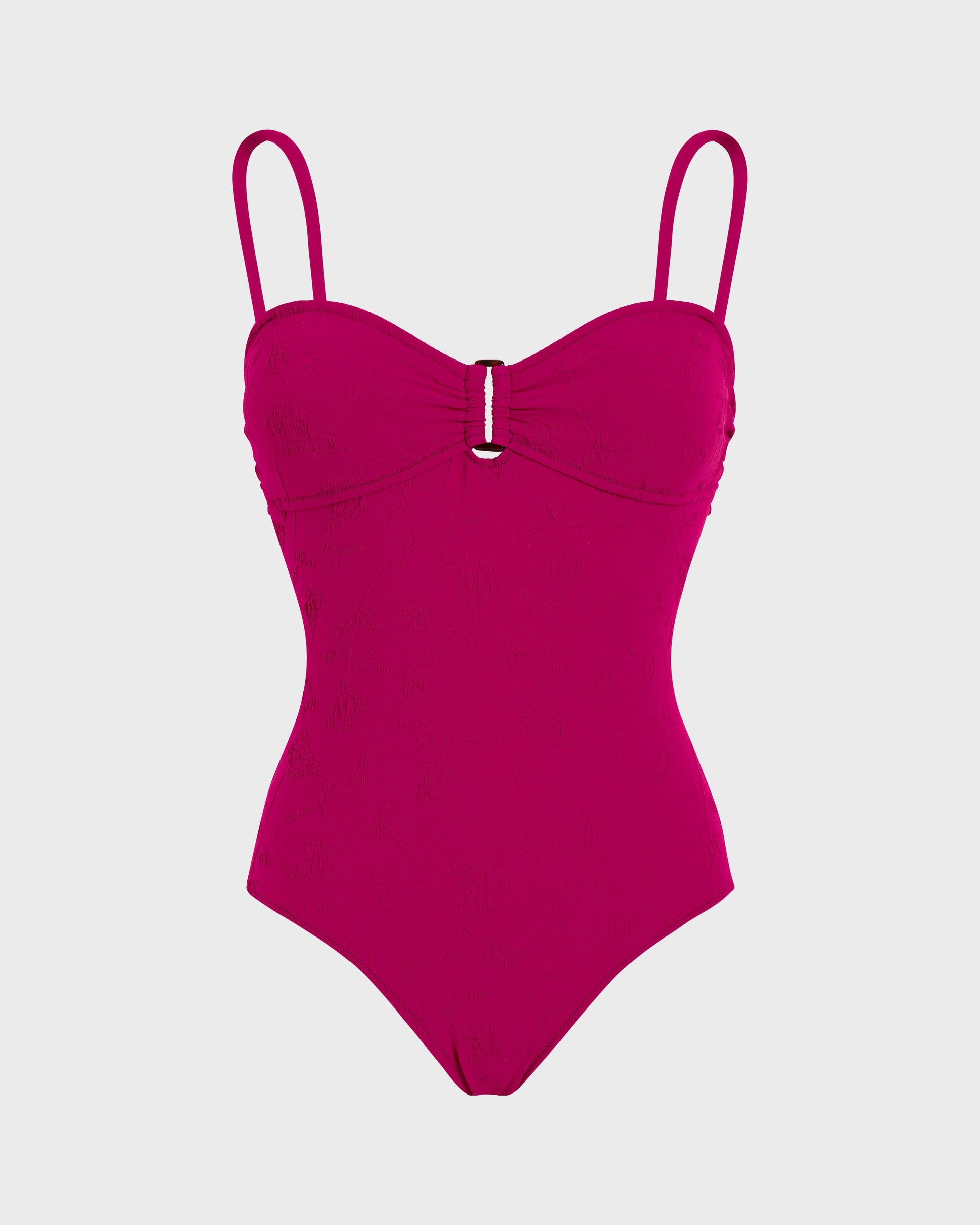 Vilebrequin Women Jacquard One-piece Swimsuit Roses - Red Crimson purple