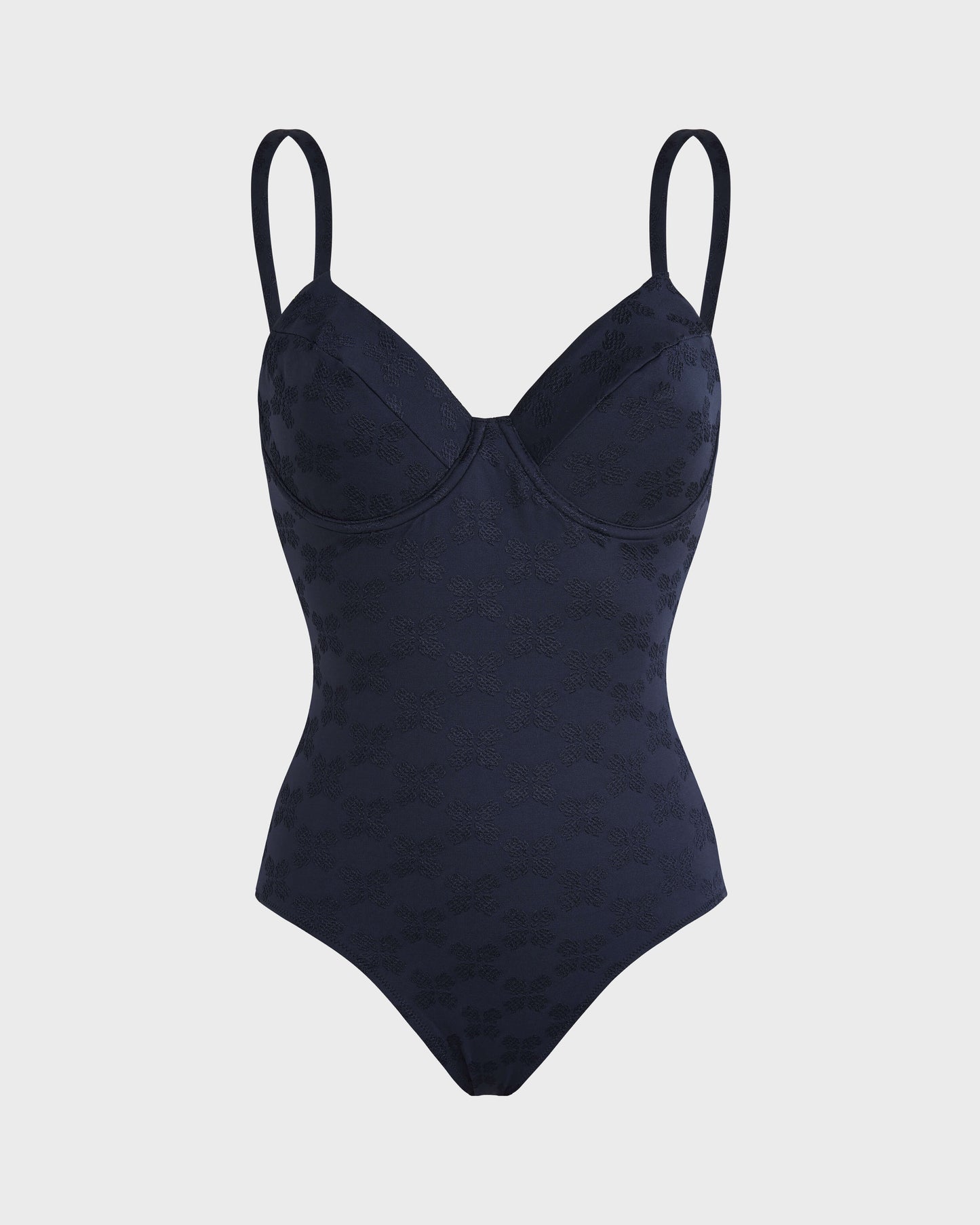Vilebrequin Women Underwire One-piece Swimsuit Turtles Monogram - Blue Navy