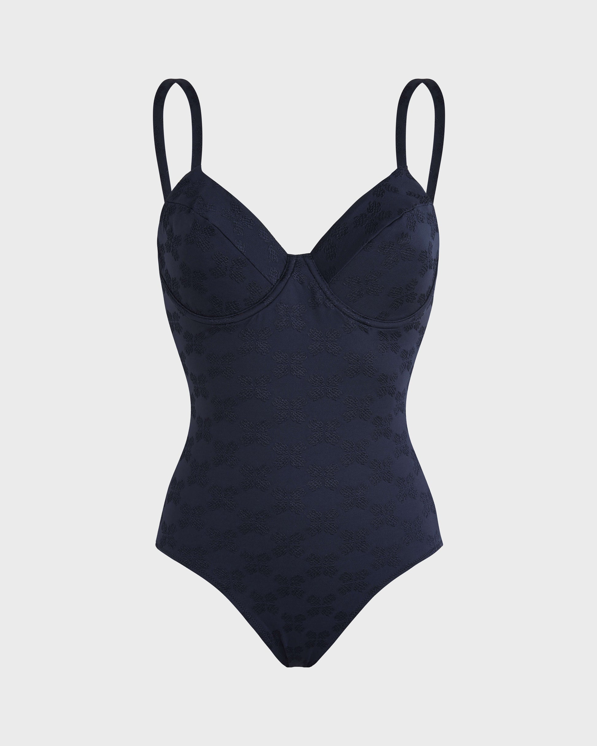 Vilebrequin Women Underwire One-piece Swimsuit Turtles Monogram - Blue Navy