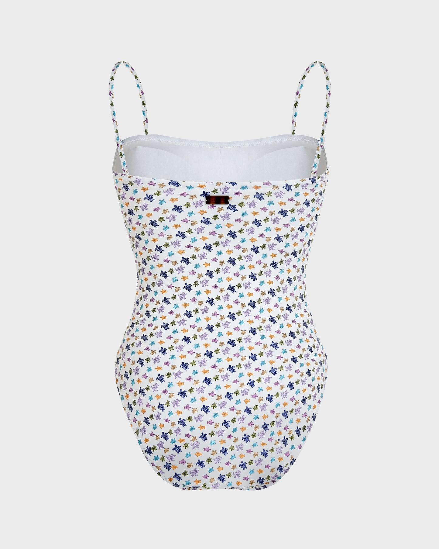 Vilebrequin Women Bustier One-piece Swimsuit Micro Ronde des Tortues - White