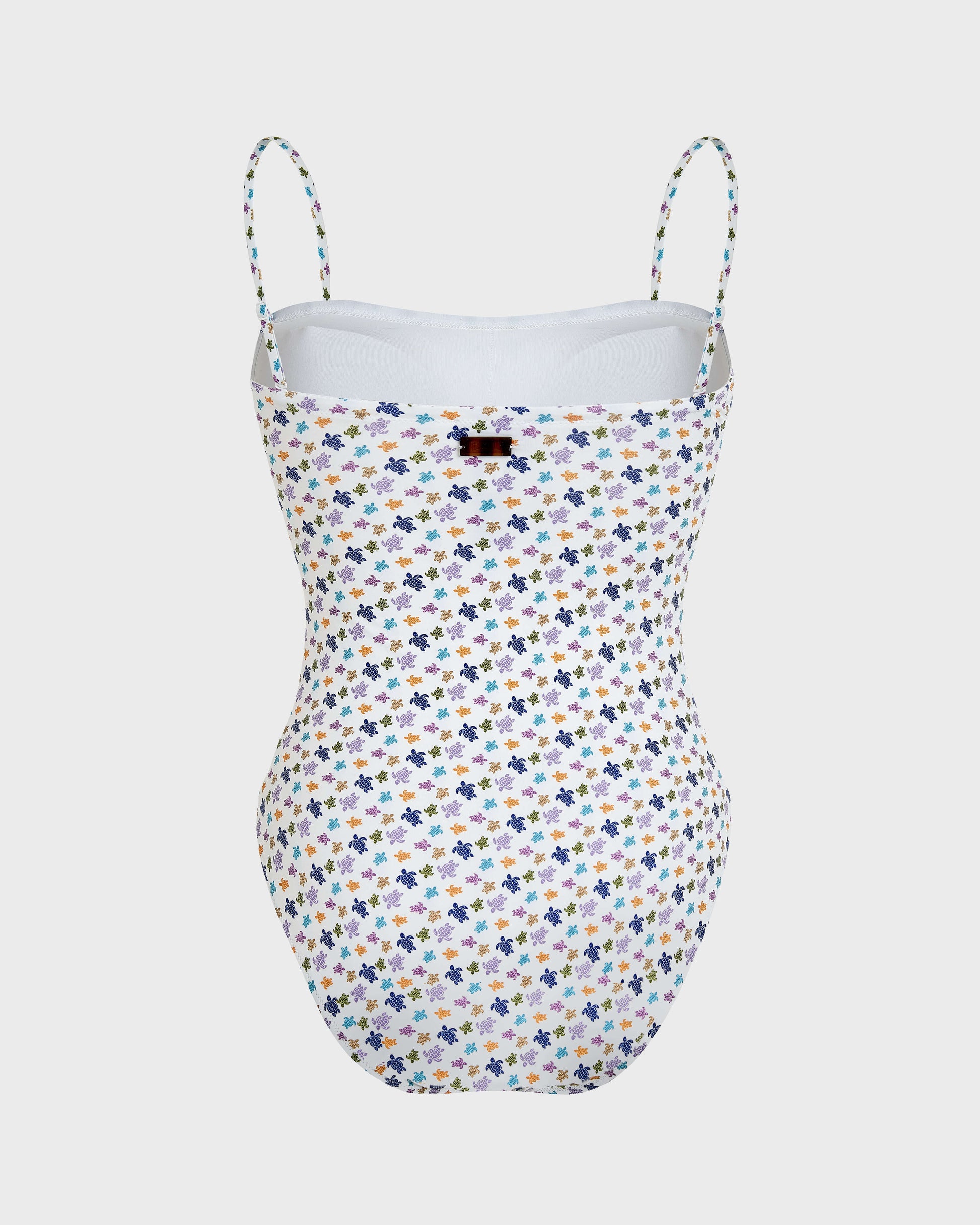 Vilebrequin Women Bustier One-piece Swimsuit Micro Ronde des Tortues - White