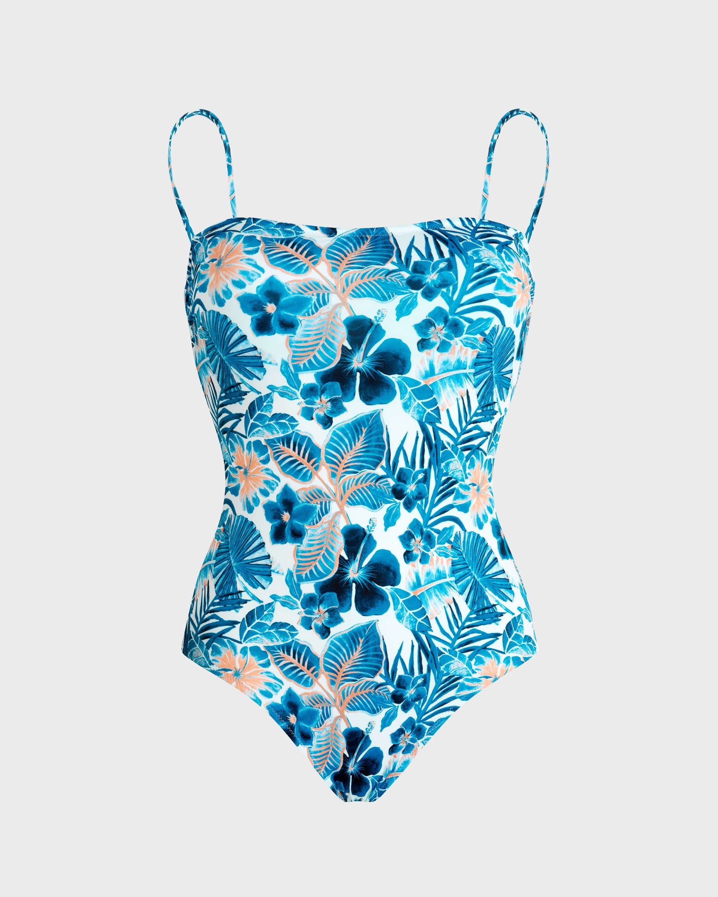 Vilebrequin Women Bustier One-piece Swimsuit Island Flowers - White