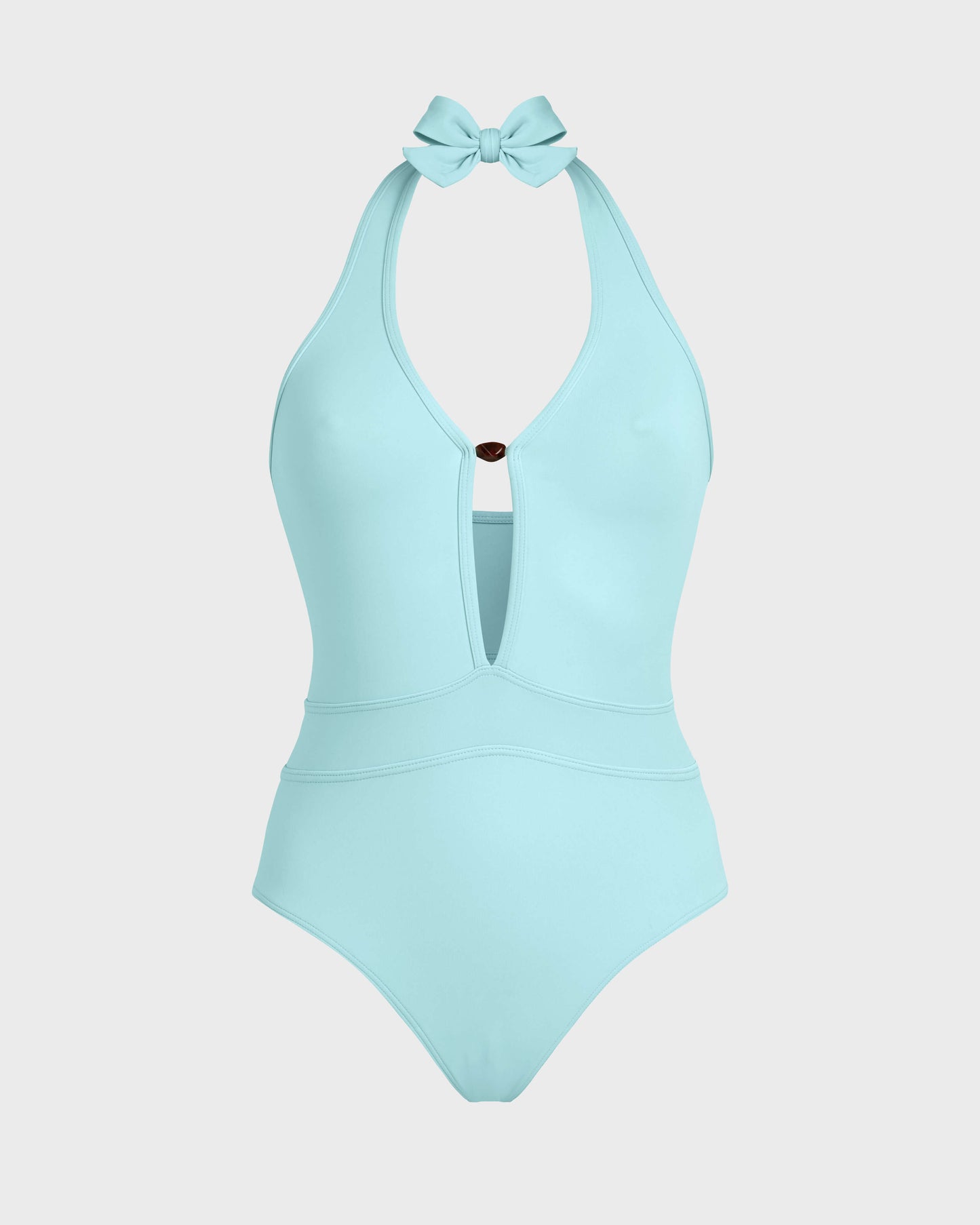 Vilebrequin Women Sculpting One-piece Swimsuit Pearl Detail Solid - Blue Oxygene
