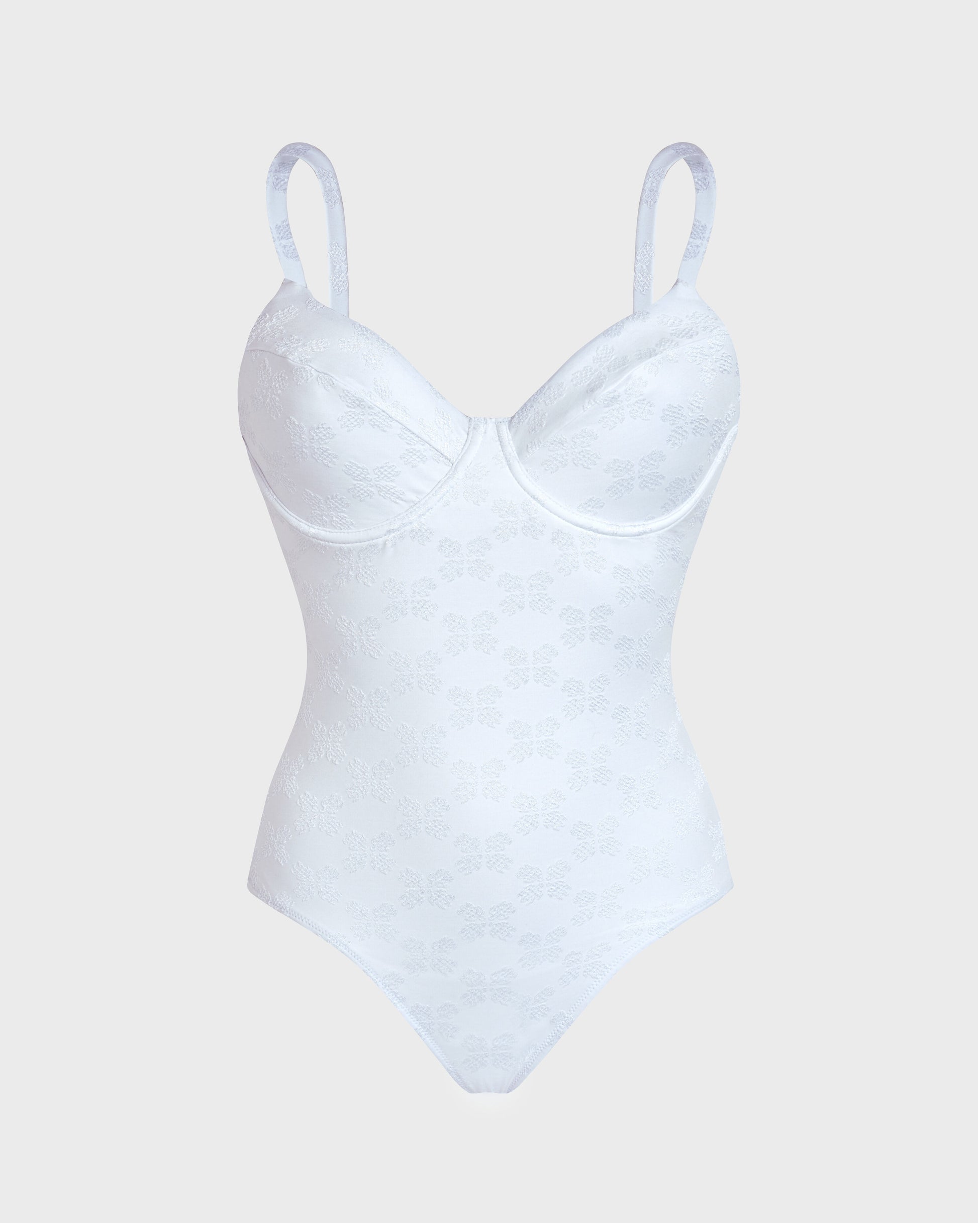 Vilebrequin Women Underwire One-piece Swimsuit Turtles Monogram - White