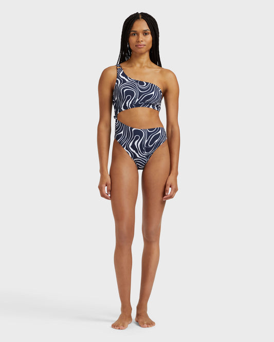 Vilebrequin Women Asymmetric One-piece swimsuit Orcas - Blue Navy
