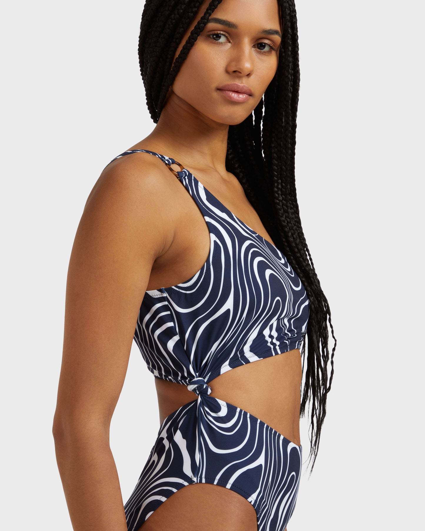 Vilebrequin Women Asymmetric One-piece swimsuit Orcas - Blue Navy