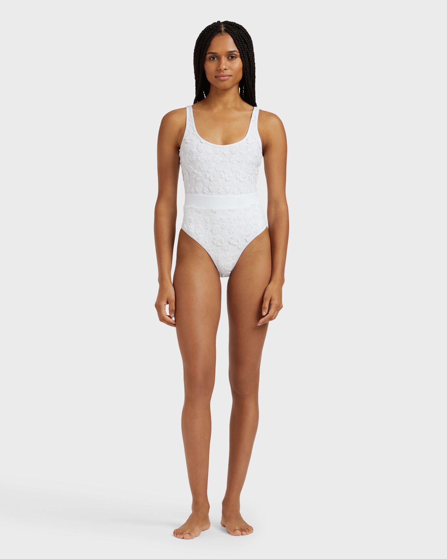 Vilebrequin Women One-piece swimsuit Embroidered Flowers - White