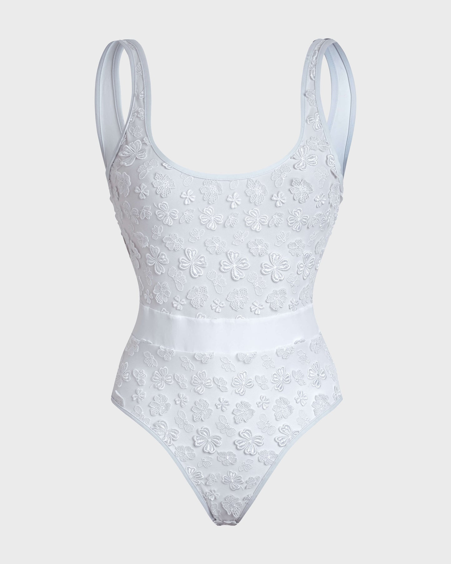 Vilebrequin Women One-piece swimsuit Embroidered Flowers - White