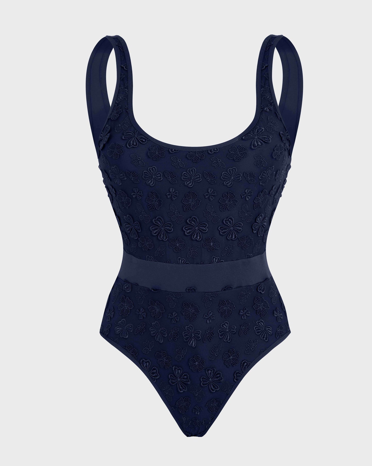 Vilebrequin Women One-piece swimsuit Embroidered Flowers - Blue Navy