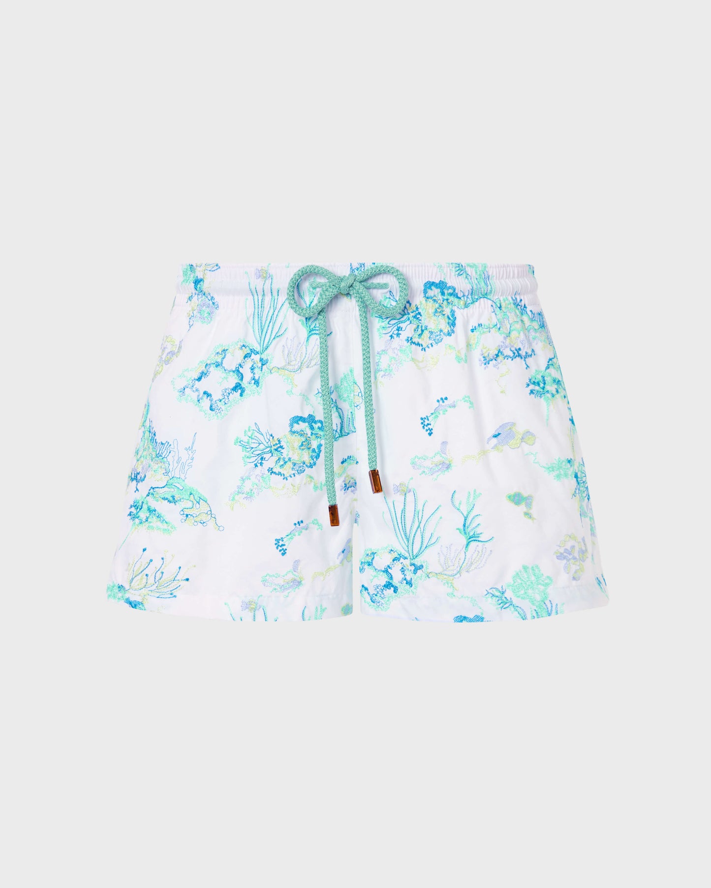 Vilebrequin Women Embroidered Stretch Swim Trunks Coral Reef - Limited Edition - White