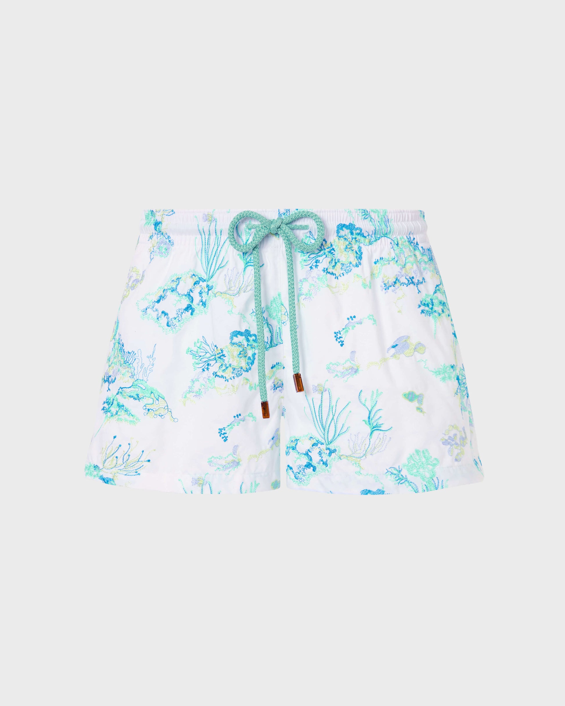 Vilebrequin Women Embroidered Stretch Swim Trunks Coral Reef - Limited Edition - White