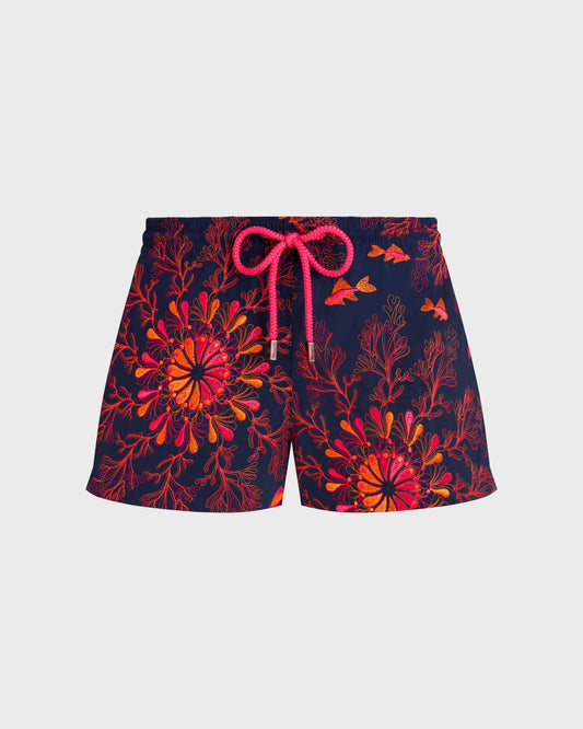 Vilebrequin Women Mandala Embroidered Swim Trunks- Limited Edition - Blue Navy