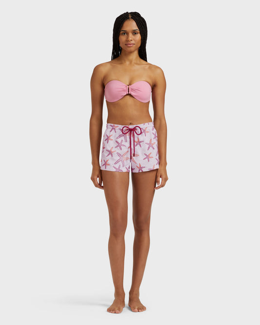 Vilebrequin Women Swim Shorts Embroidered Starlettes - Petale / pink