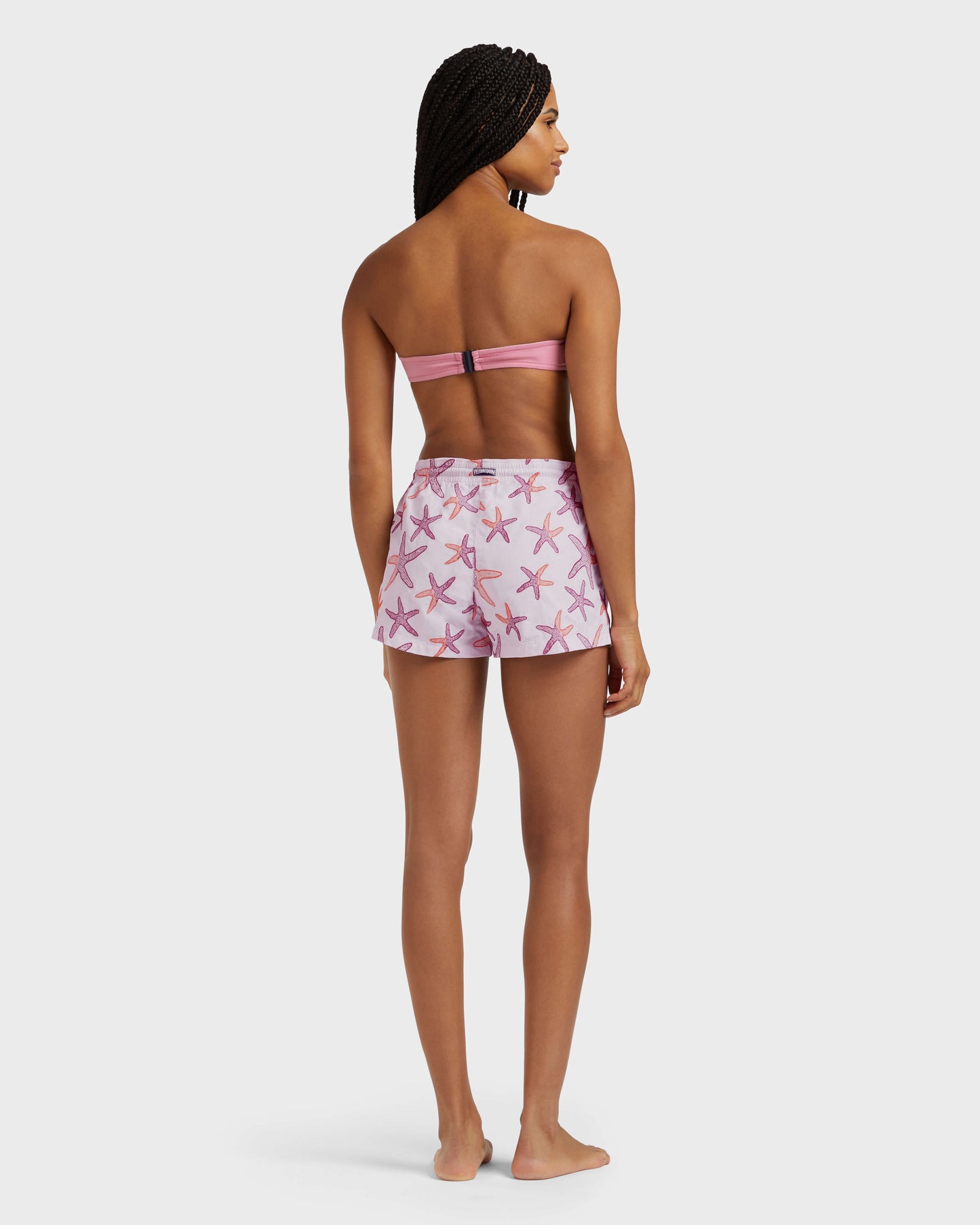 Vilebrequin Women Swim Shorts Embroidered Starlettes - Petale / pink