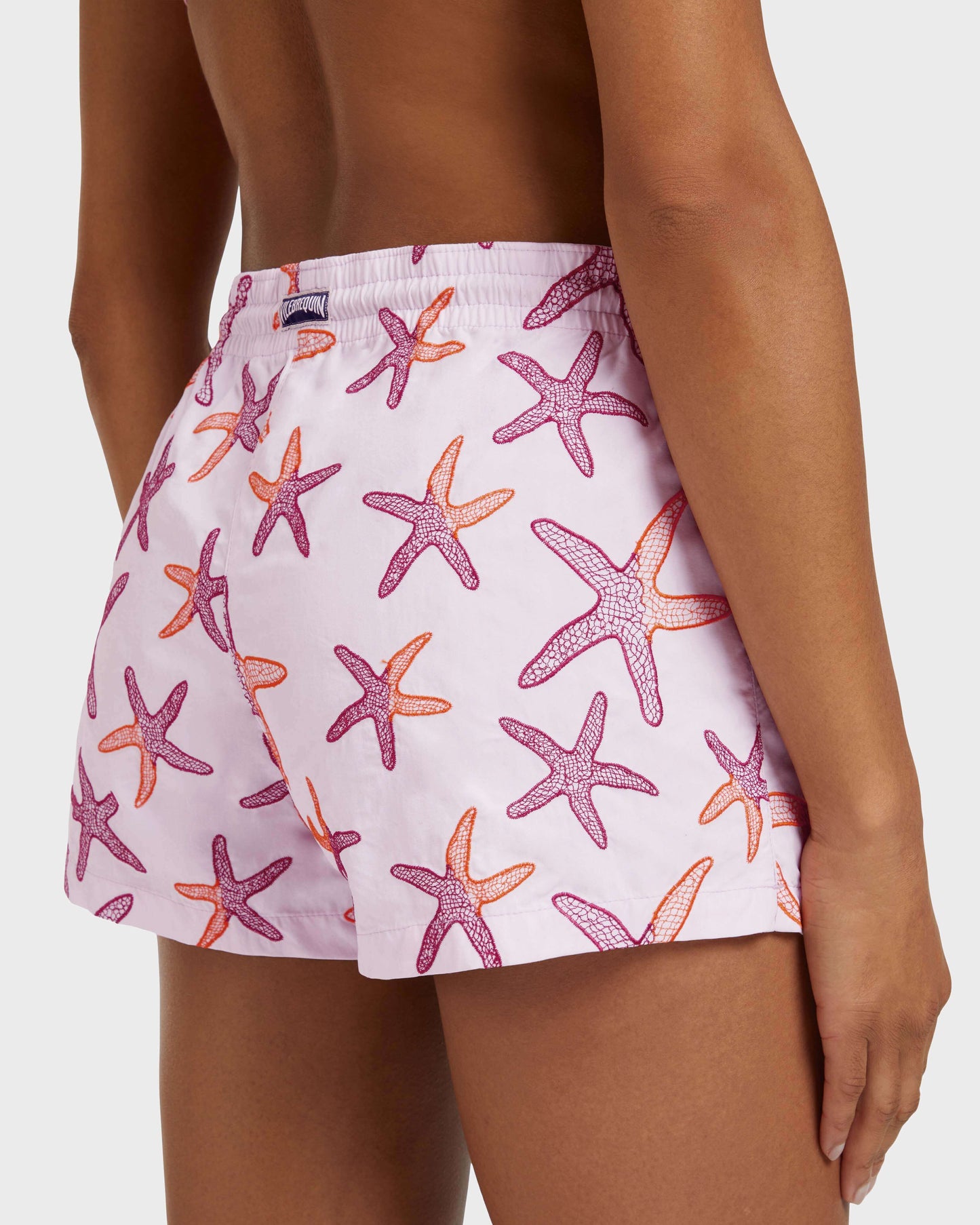 Vilebrequin Women Swim Shorts Embroidered Starlettes - Petale / pink