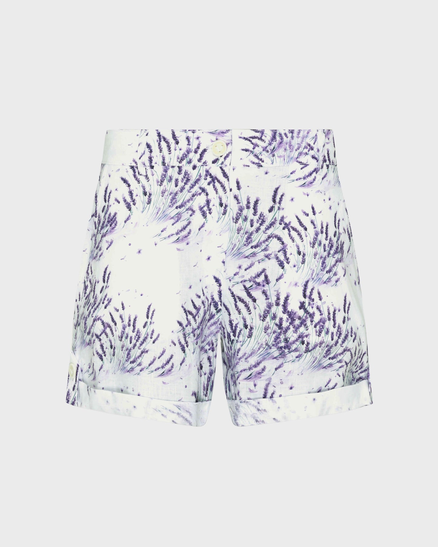 Vilebrequin Women Linen Bermuda Shorts Lavender - White