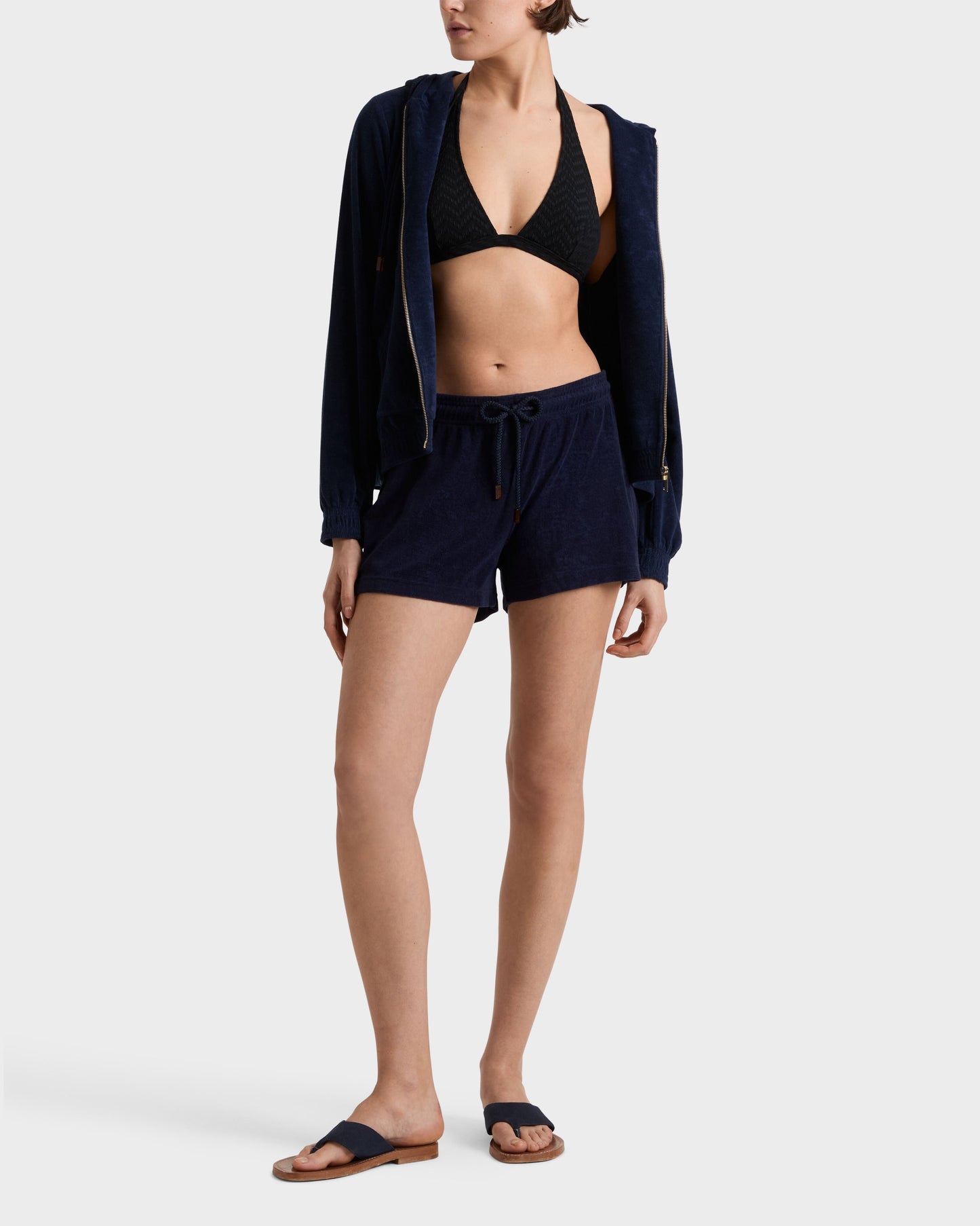 Vilebrequin Women Terry Swim Shorts Solid - Blue Navy Shorts