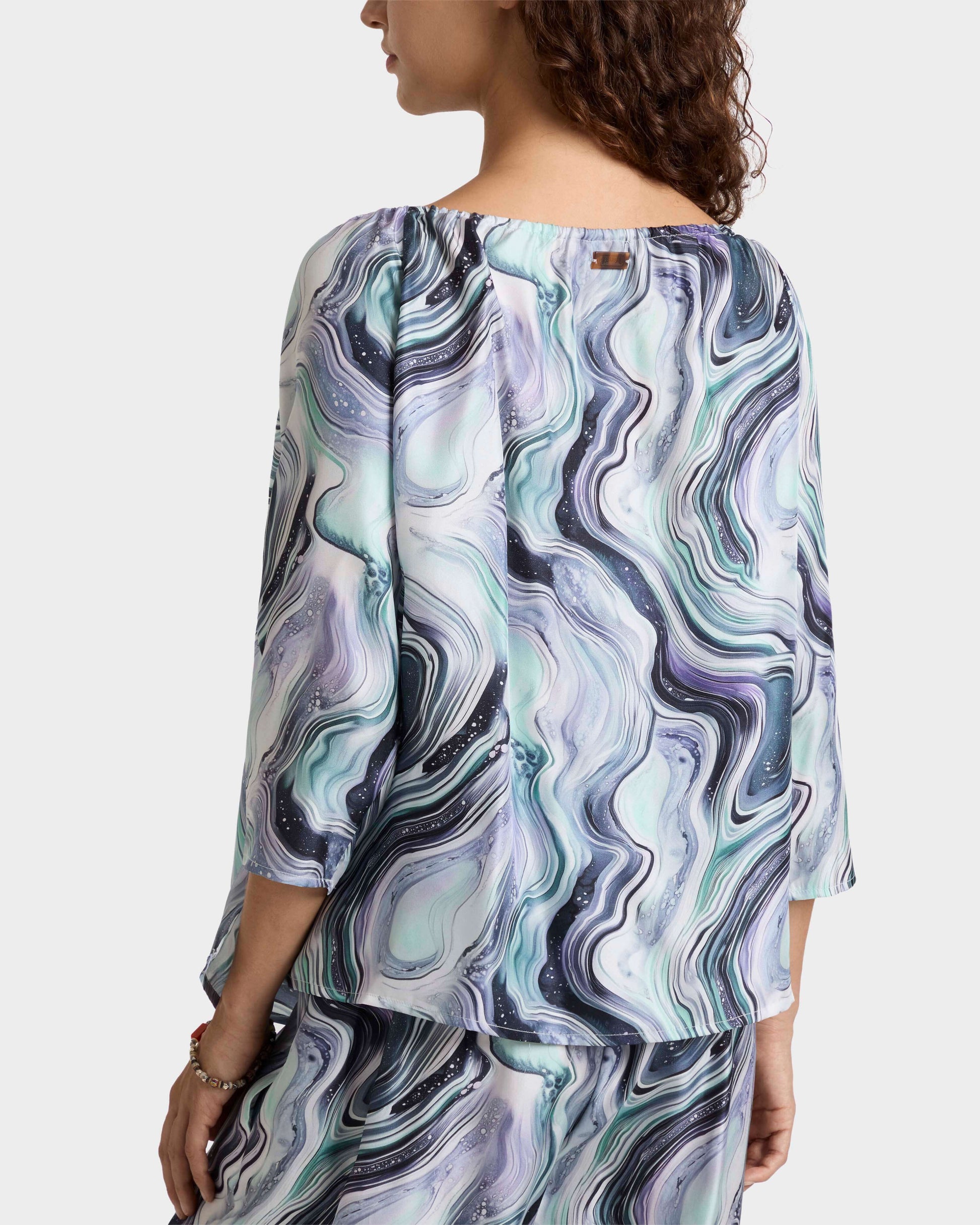 Vilebrequin Women Silk Shirt Marble - White