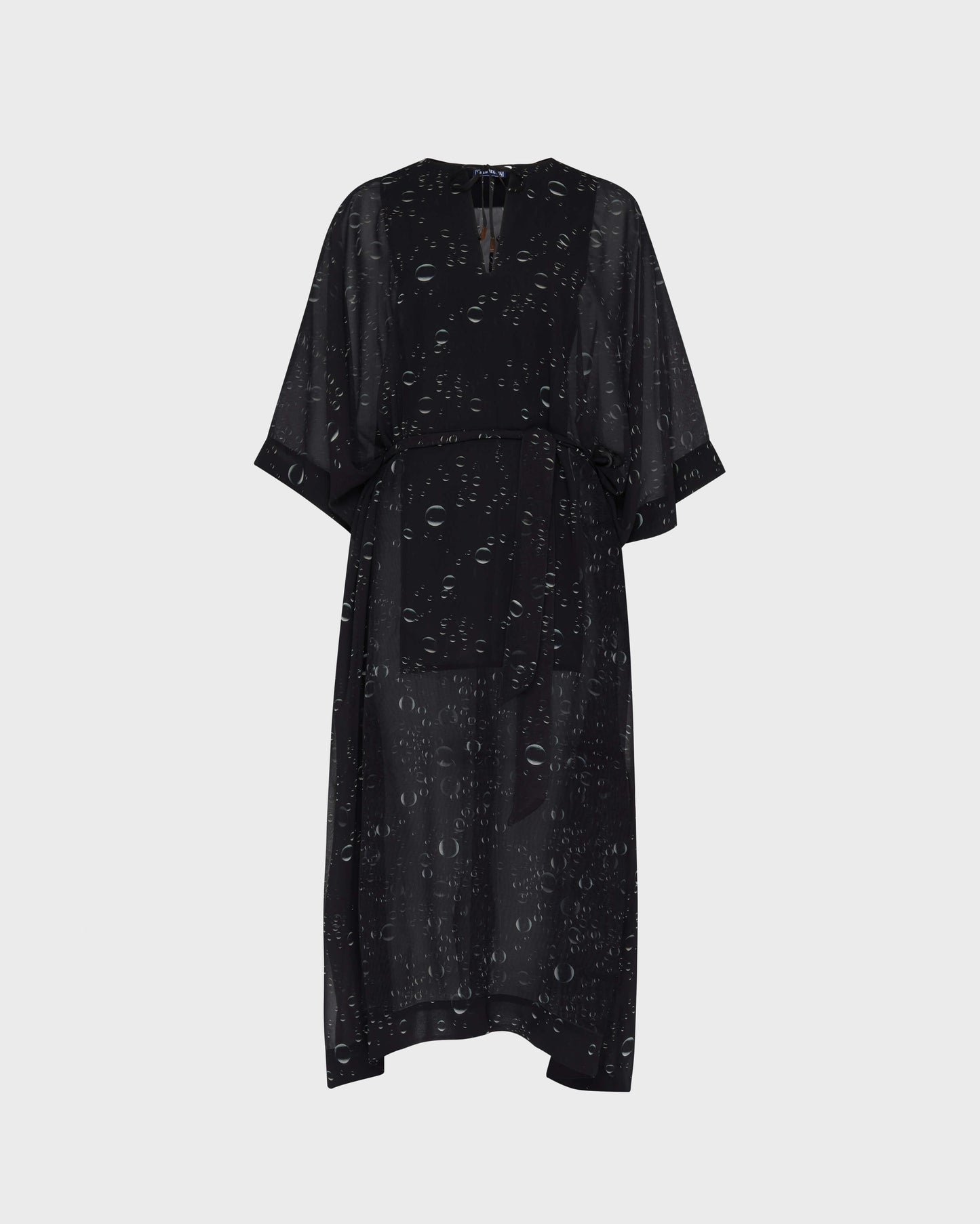 Vilebrequin Women Long Crêpe Georgette Kaftan Bubble 3D - Black