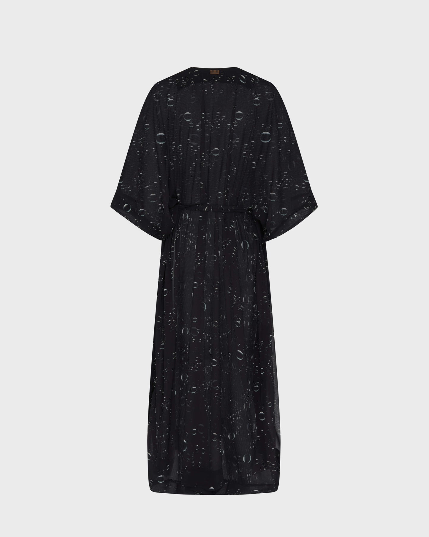 Vilebrequin Women Long Crêpe Georgette Kaftan Bubble 3D - Black