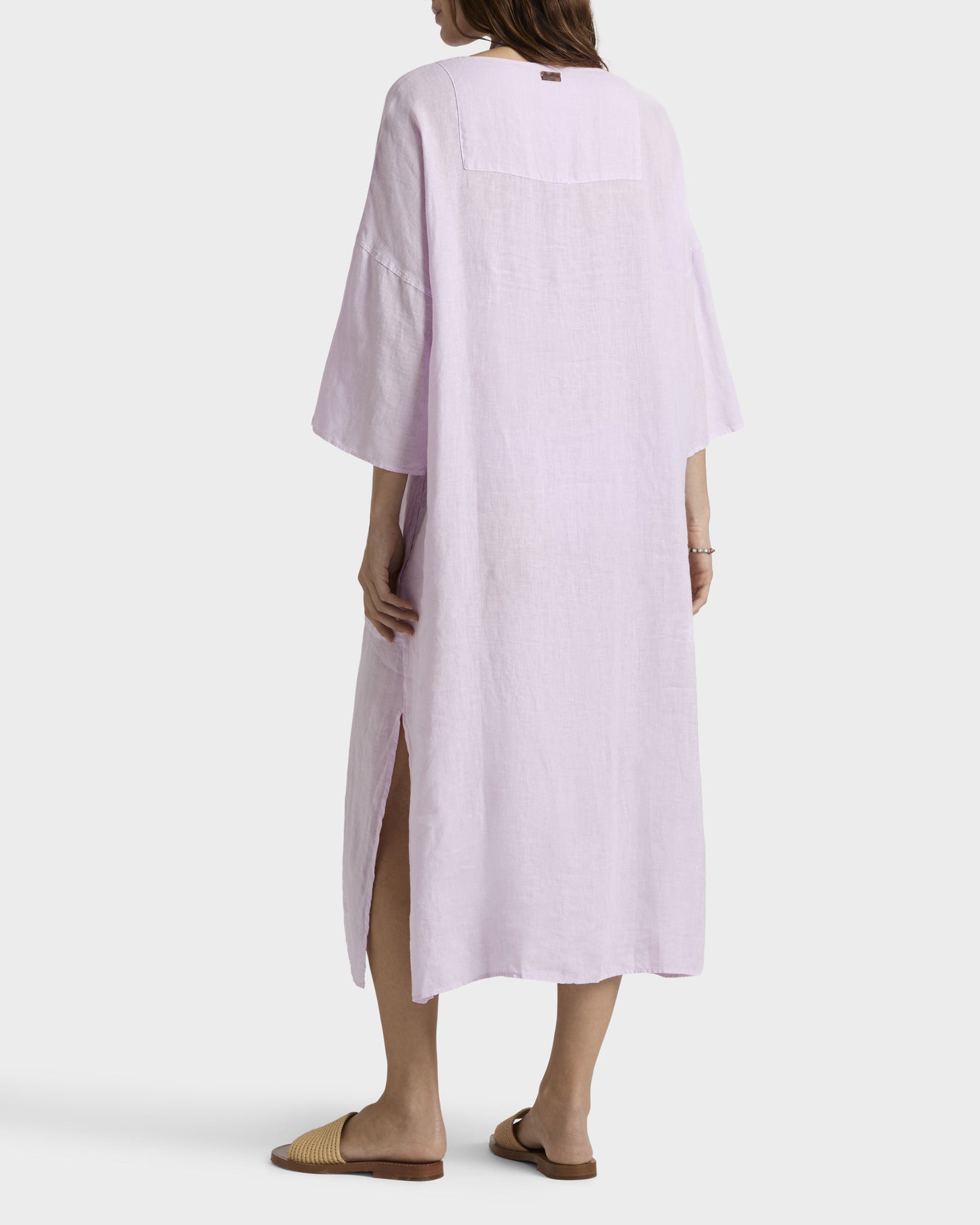 Vilebrequin Women Linen Kaftan Solid - Purple Fleur