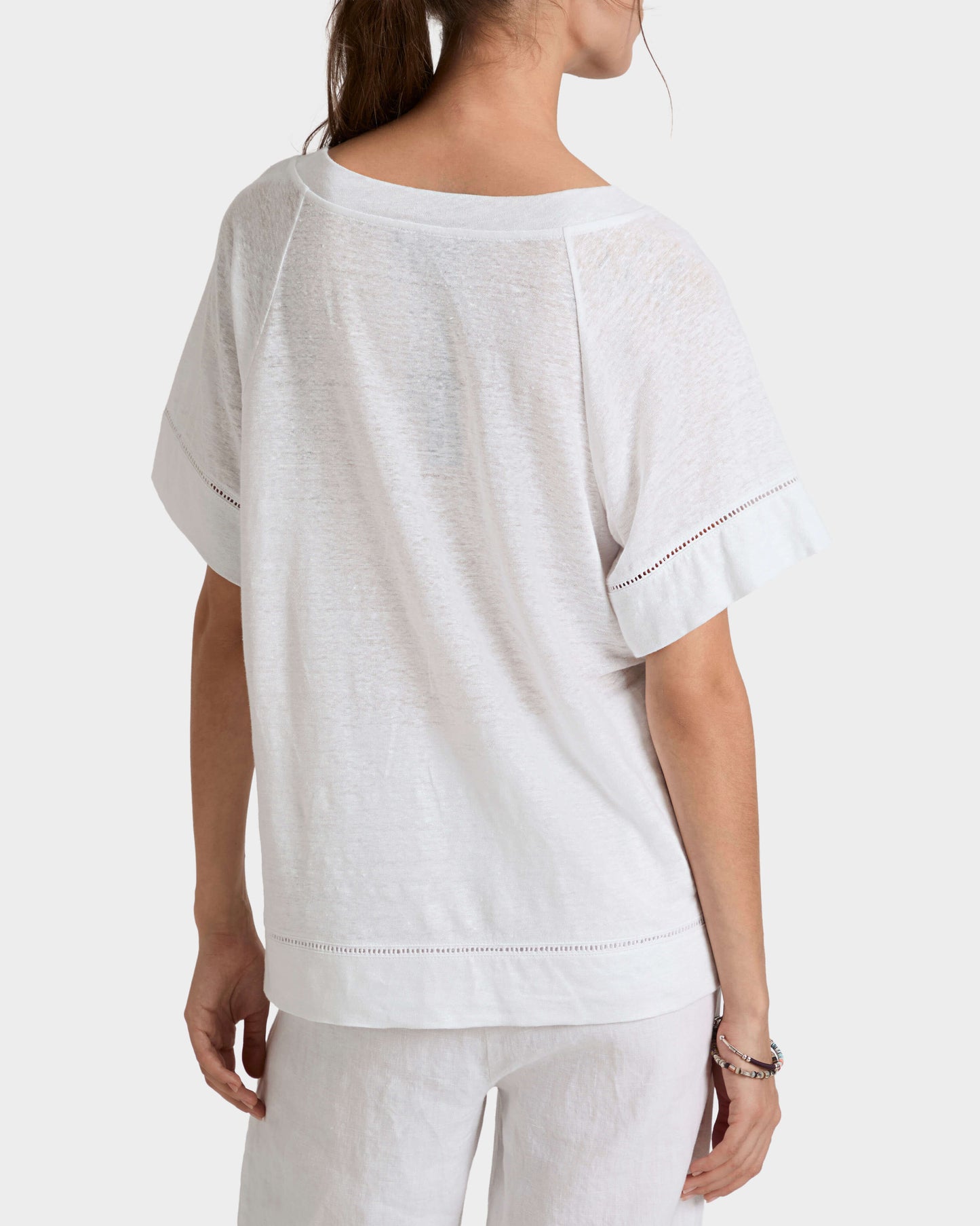 Vilebrequin Women Linen T-shirt Solid - White