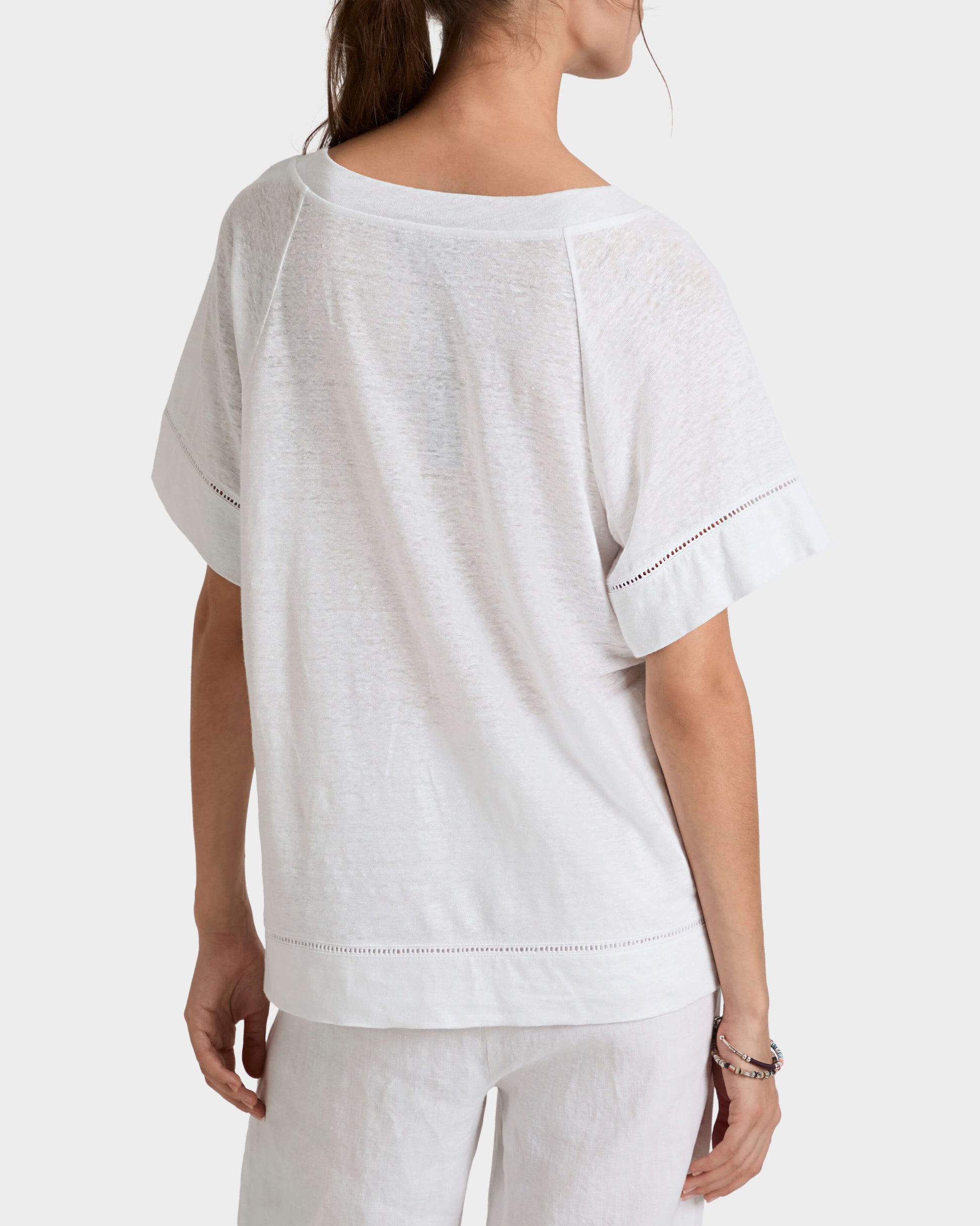 Vilebrequin Women Linen T-shirt Solid - White
