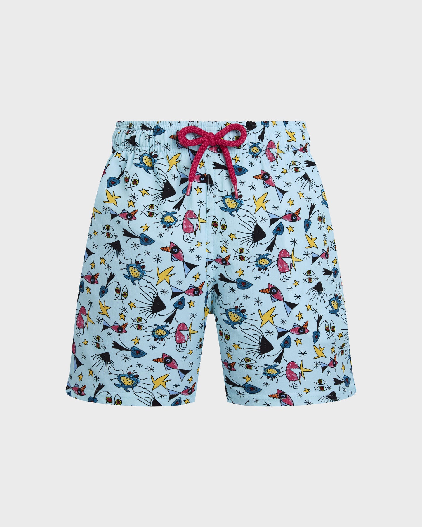 Vilebrequin Boys Boys Stretch Swim Trunks Aquatic Carnival - Blue Oxygene