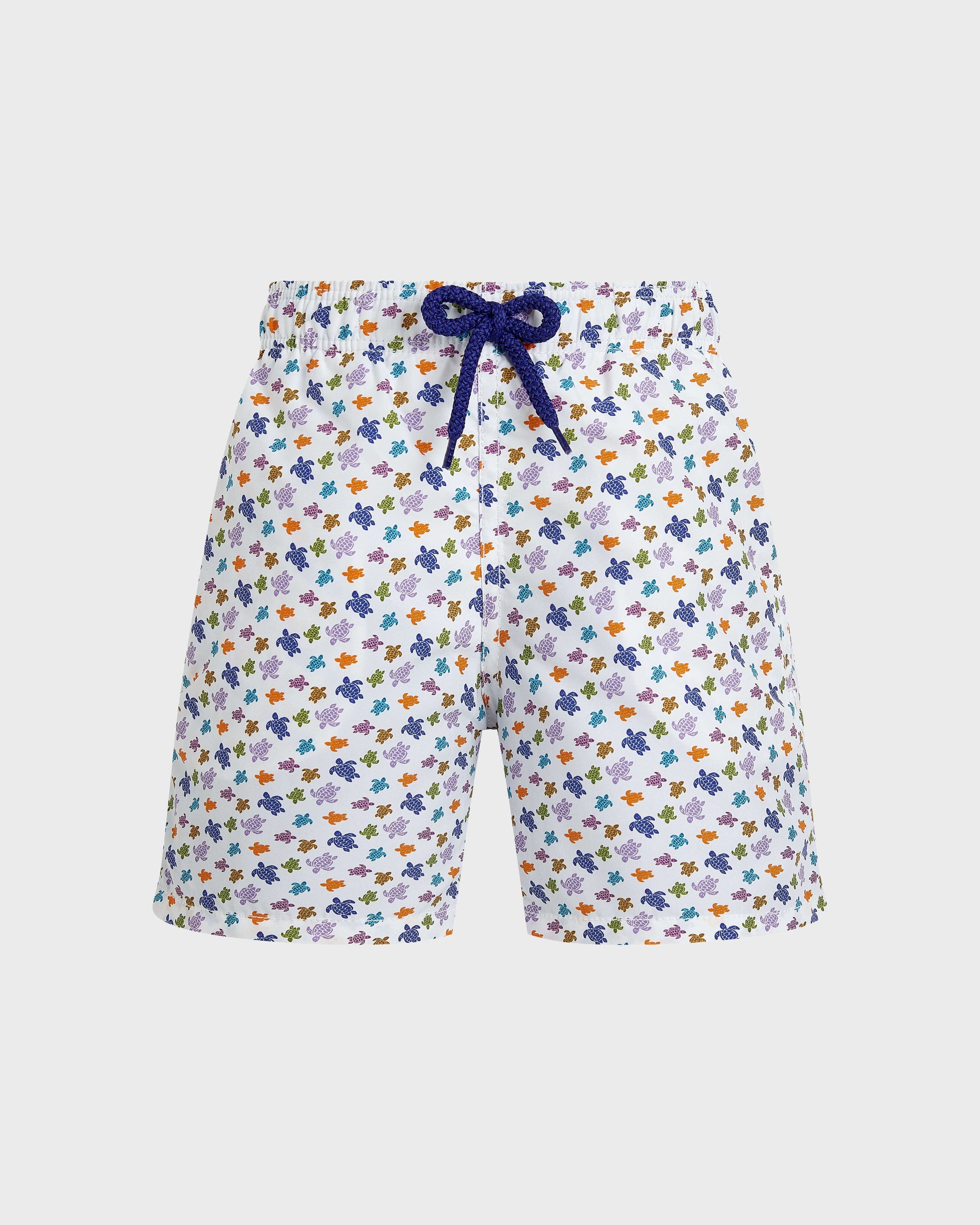 Vilebrequin Boys Boys Swim Trunks Micro Ronde des Tortues - White