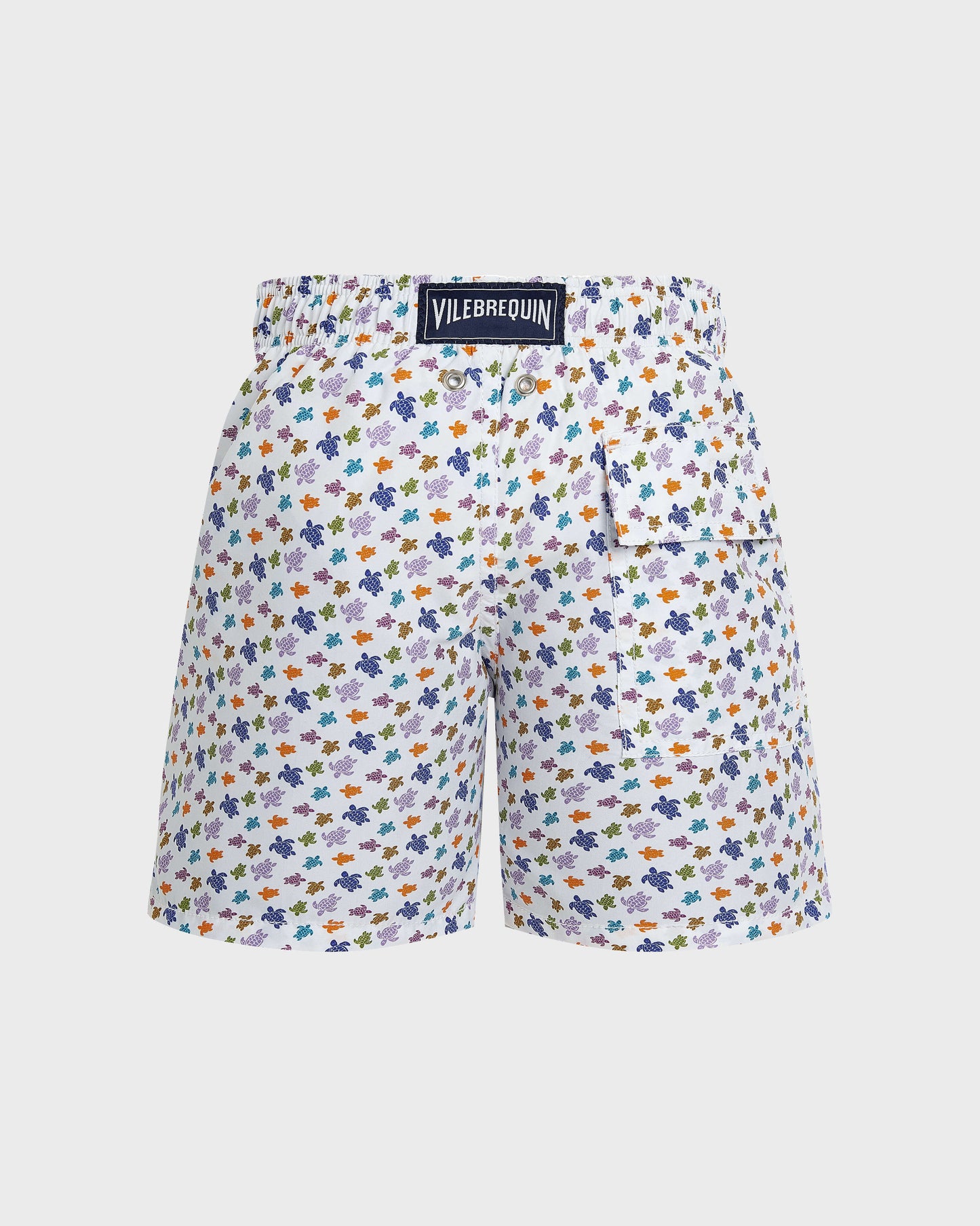 Vilebrequin Boys Boys Swim Trunks Micro Ronde des Tortues - White