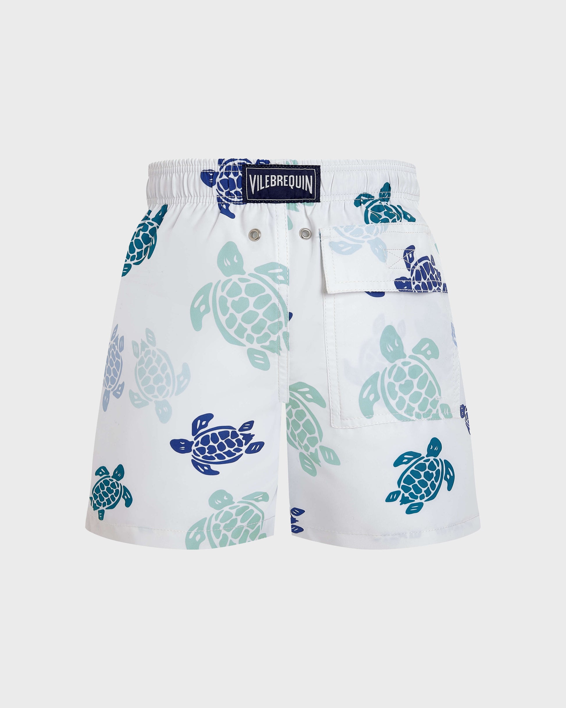 Vilebrequin Boys Boys Swim Trunks Tortues Multicolores - White