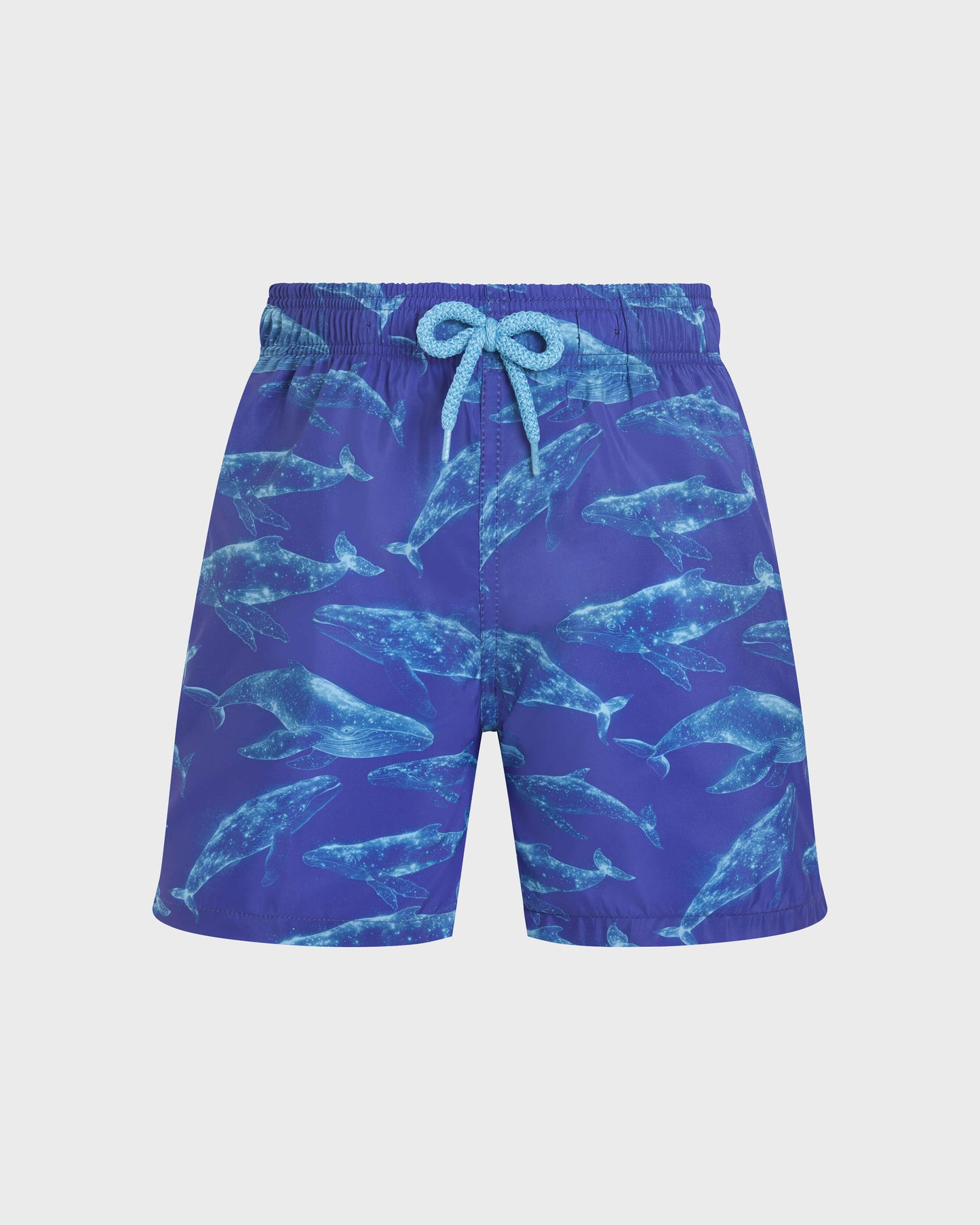 Vilebrequin Boys Boys Ultra-light and packable Swim Trunks Sparkling Whales - Blue Versailles