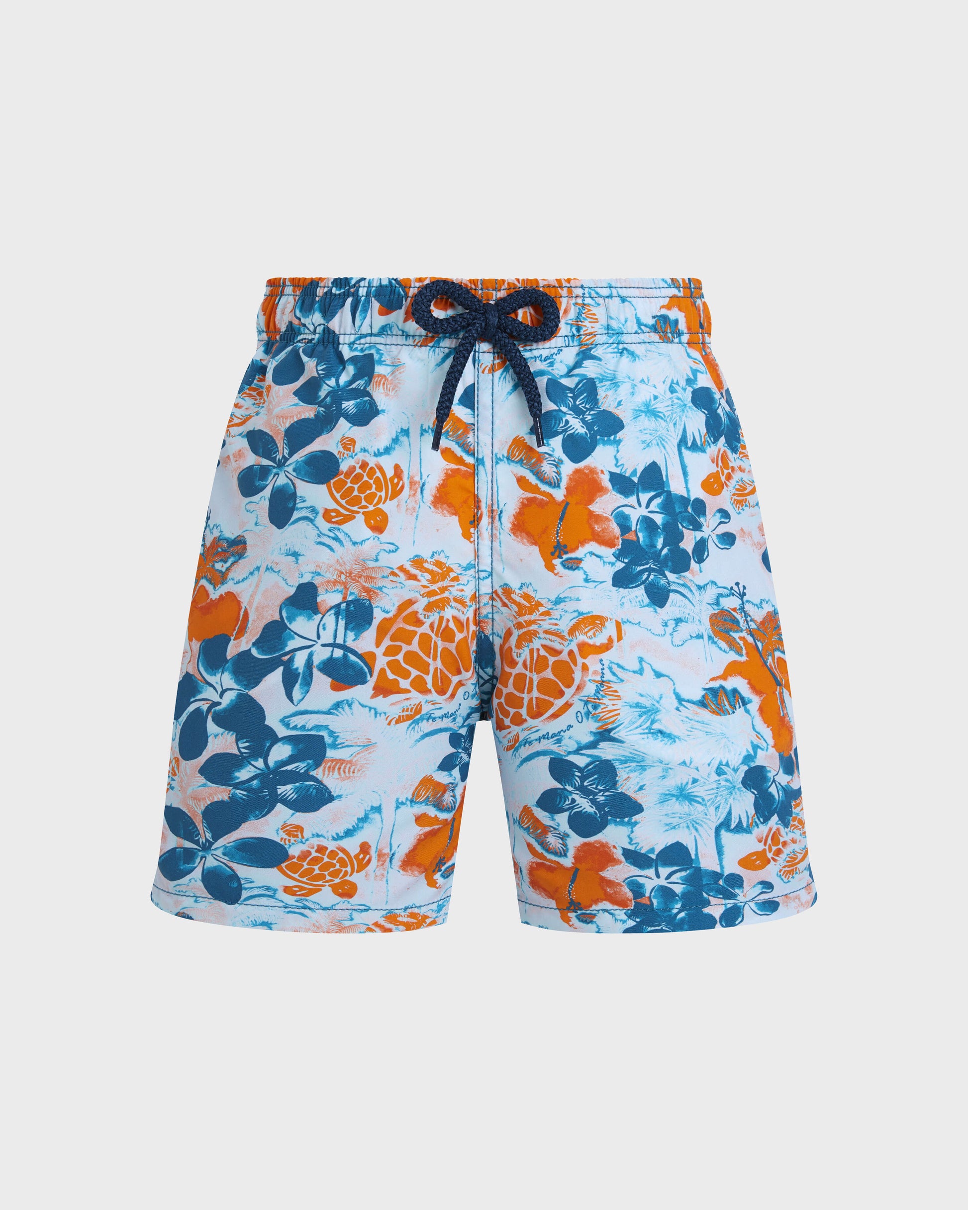 Vilebrequin Boys Boys Swim Trunks Jungle Turtles - Blue Coin coin